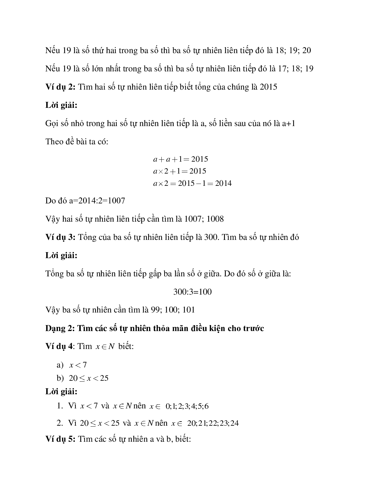 Lý thuyết, bài tập về Tập hợp các số tự nhiên có lời giải (trang 2)