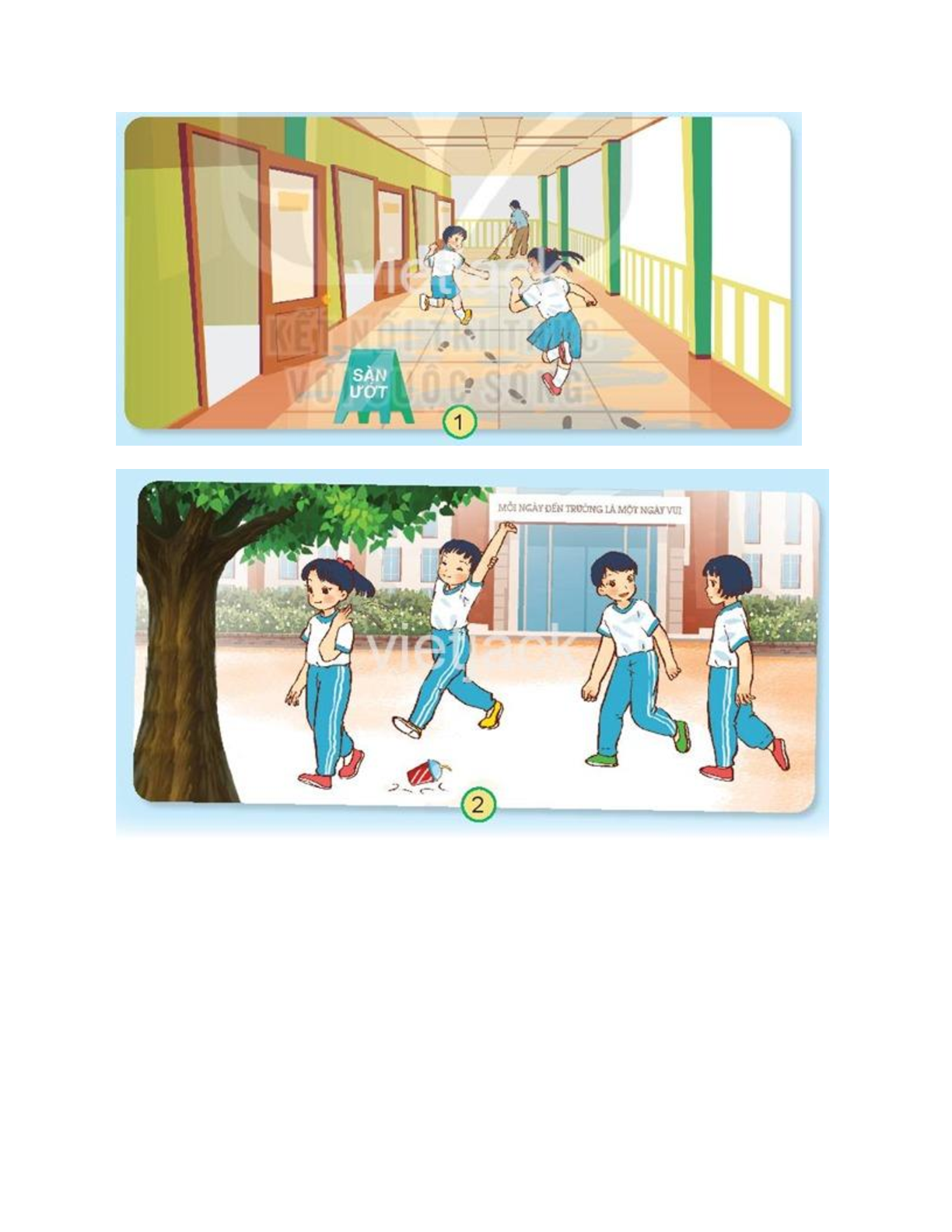 Giải SGK Tự nhiên và Xã hội lớp 2 trang 36, 37, 38, 39 Bài 9: Giữ vệ sinh trường học - Kết nối tri thức (trang 2)