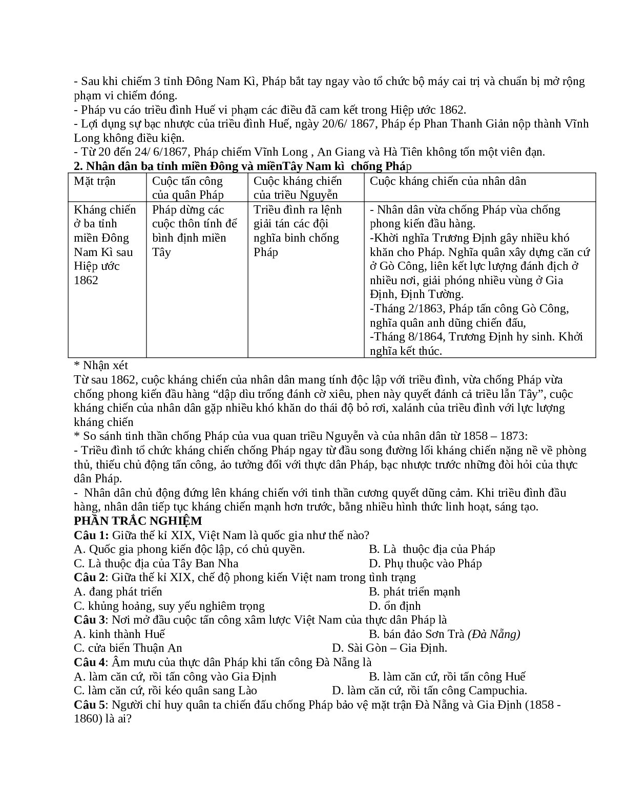 Đề cương ôn tập giữa kì 2 Lịch Sử 11 chọn lọc (trang 6)