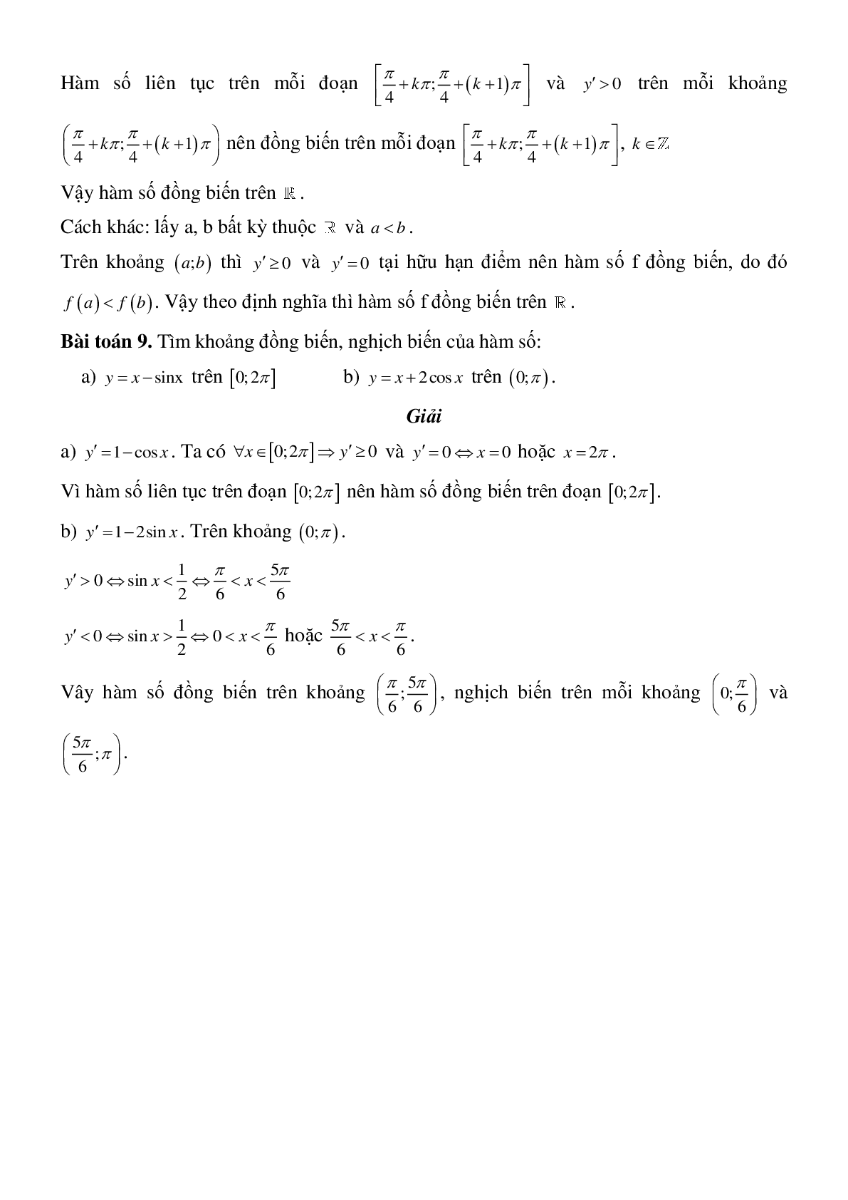Tính đơn điệu của hàm số - Ôn thi THPT QG môn Toán (trang 7)
