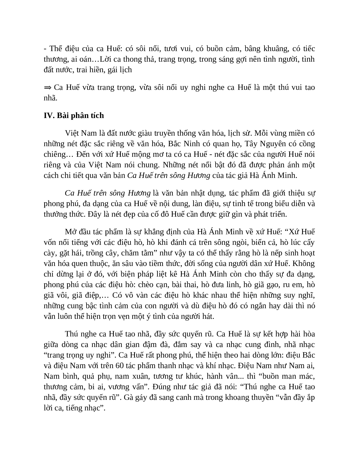 Sơ đồ tư duy bài Ca Huế trên sông Hương dễ nhớ, ngắn nhất - Ngữ văn lớp 7 (trang 4)