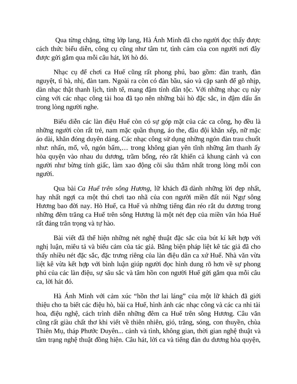 Sơ đồ tư duy bài Ca Huế trên sông Hương dễ nhớ, ngắn nhất - Ngữ văn lớp 7 (trang 6)
