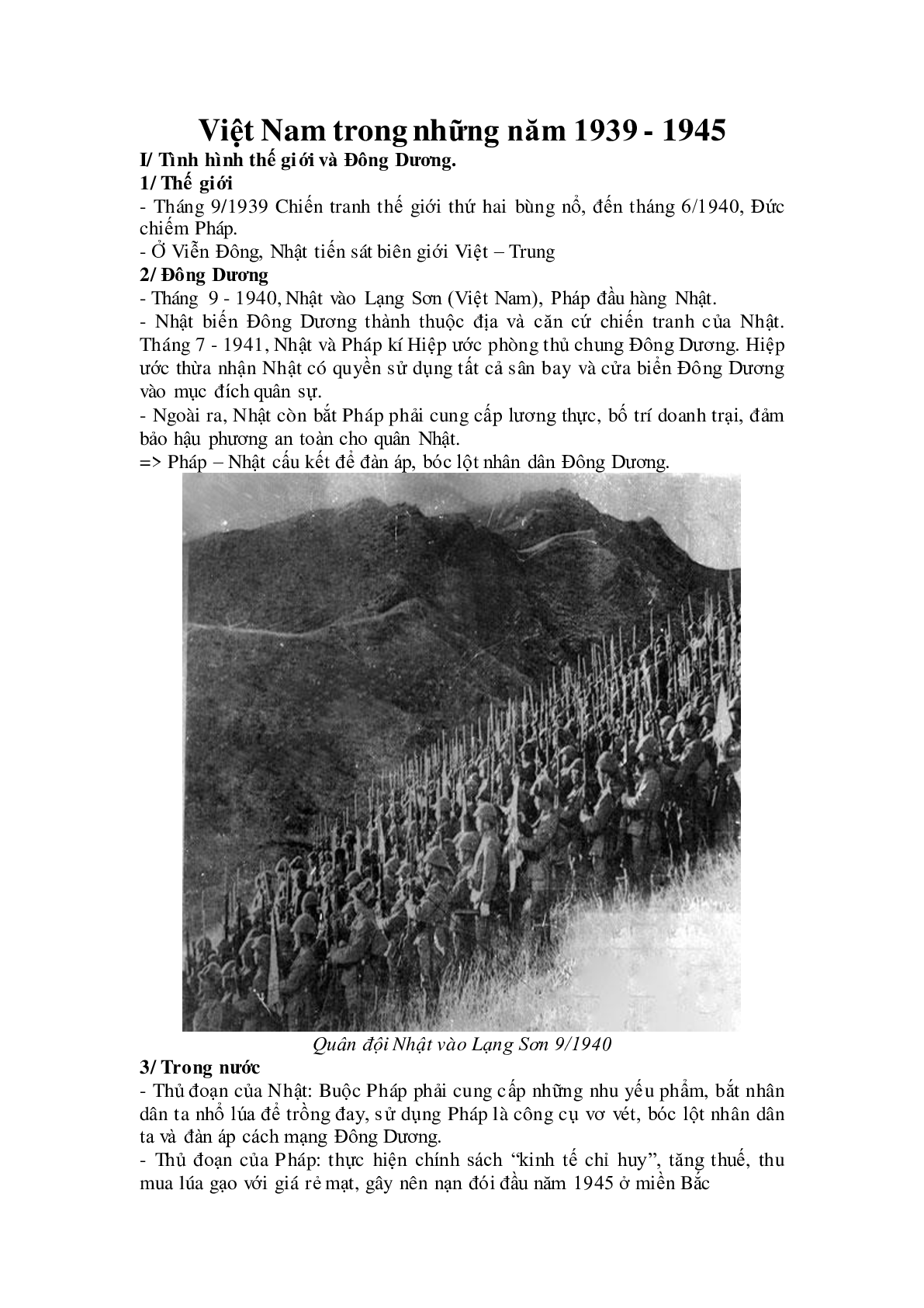 Lý thuyết Lịch sử 9: Bài 21: Việt Nam trong những năm 1939 - 1945 mới nhất (trang 1)
