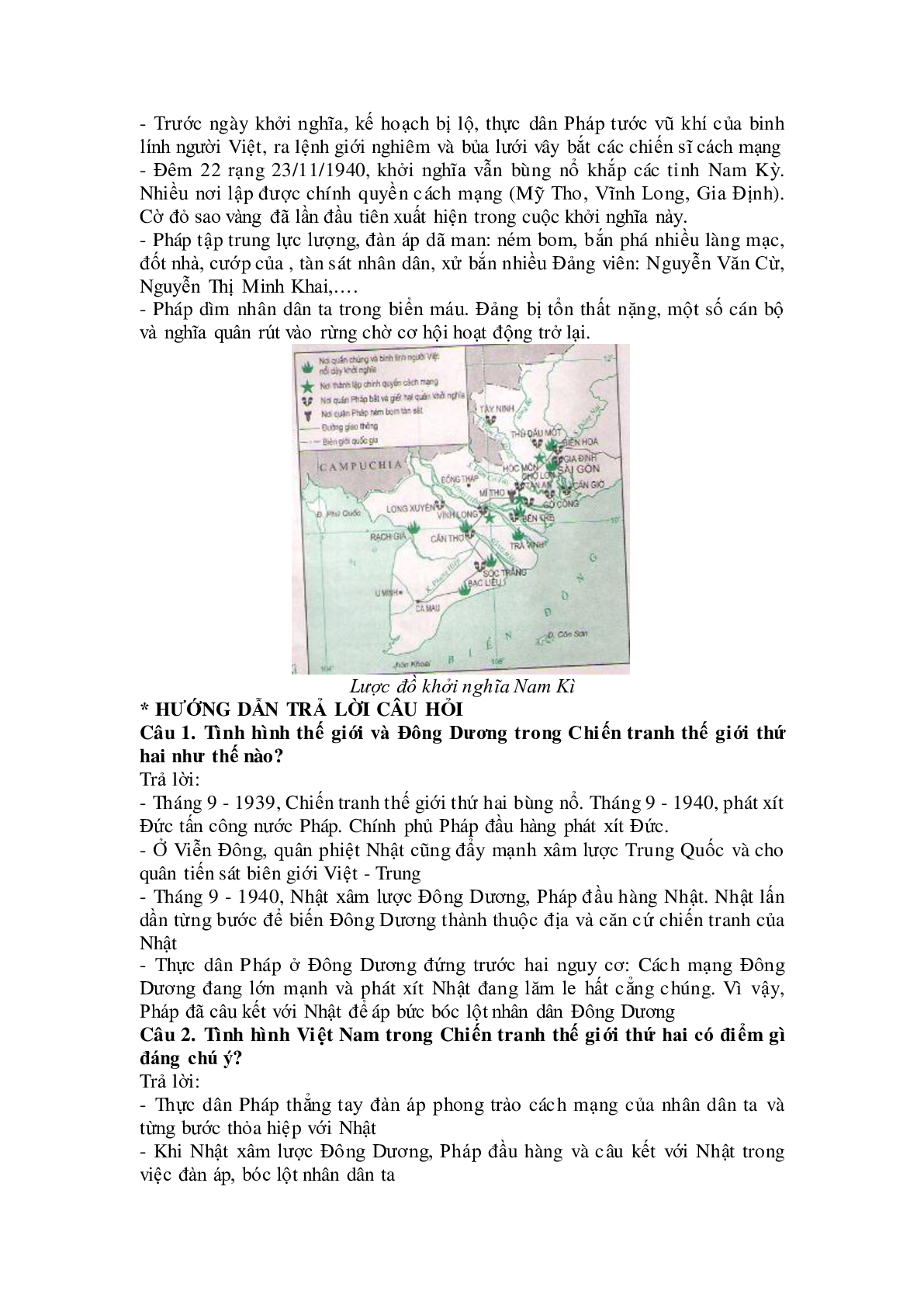 Lý thuyết Lịch sử 9: Bài 21: Việt Nam trong những năm 1939 - 1945 mới nhất (trang 3)