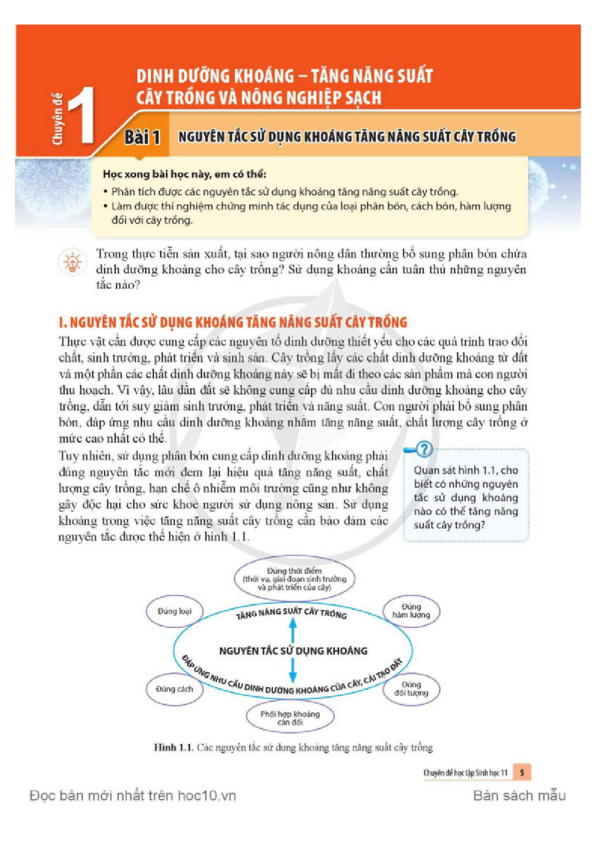 Chuyên đề học tập Sinh học 11 Cánh diều pdf (trang 6)