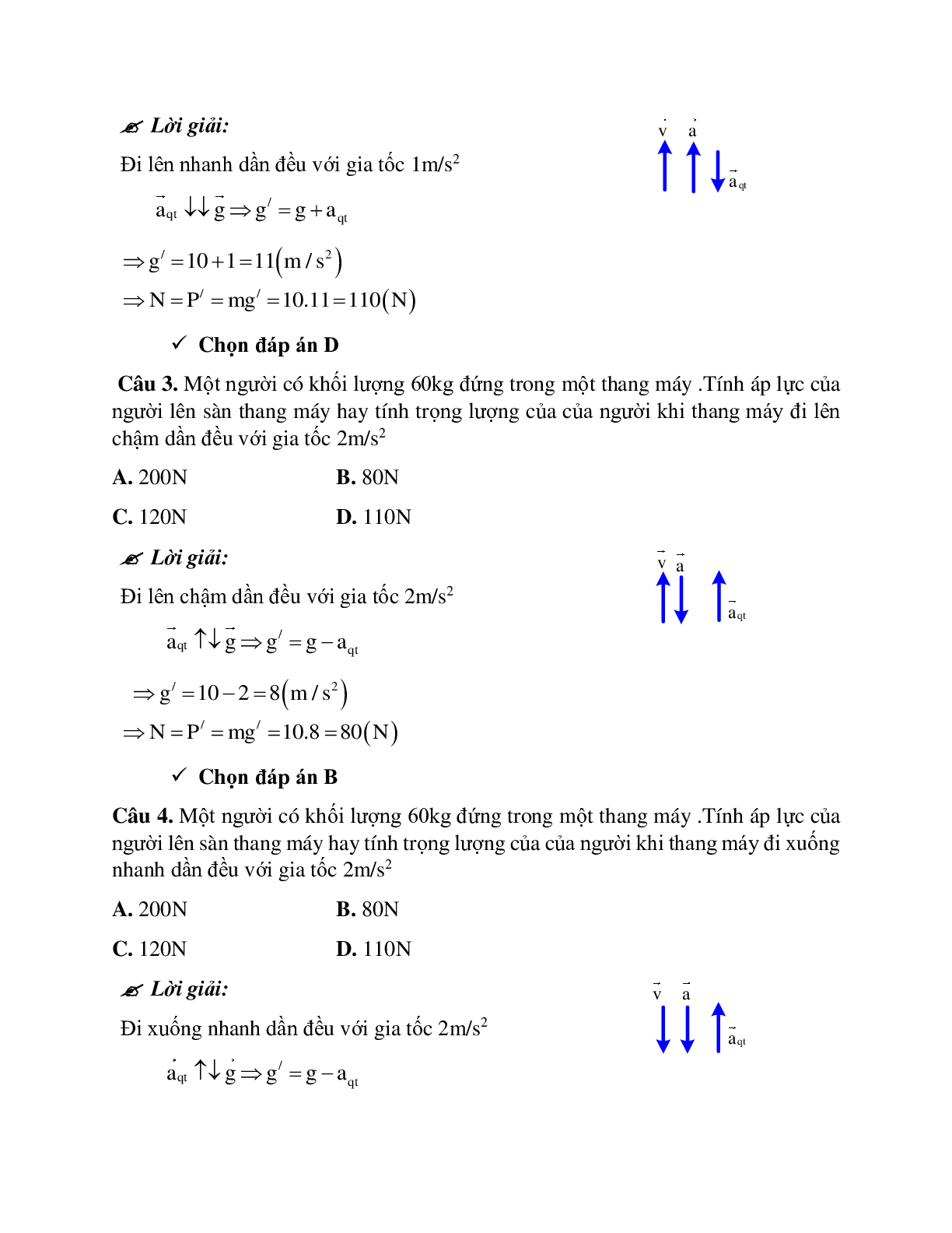 Phương pháp giải và bài tập về Bài toán đặt vật trong thang máy chọn lọc (trang 2)