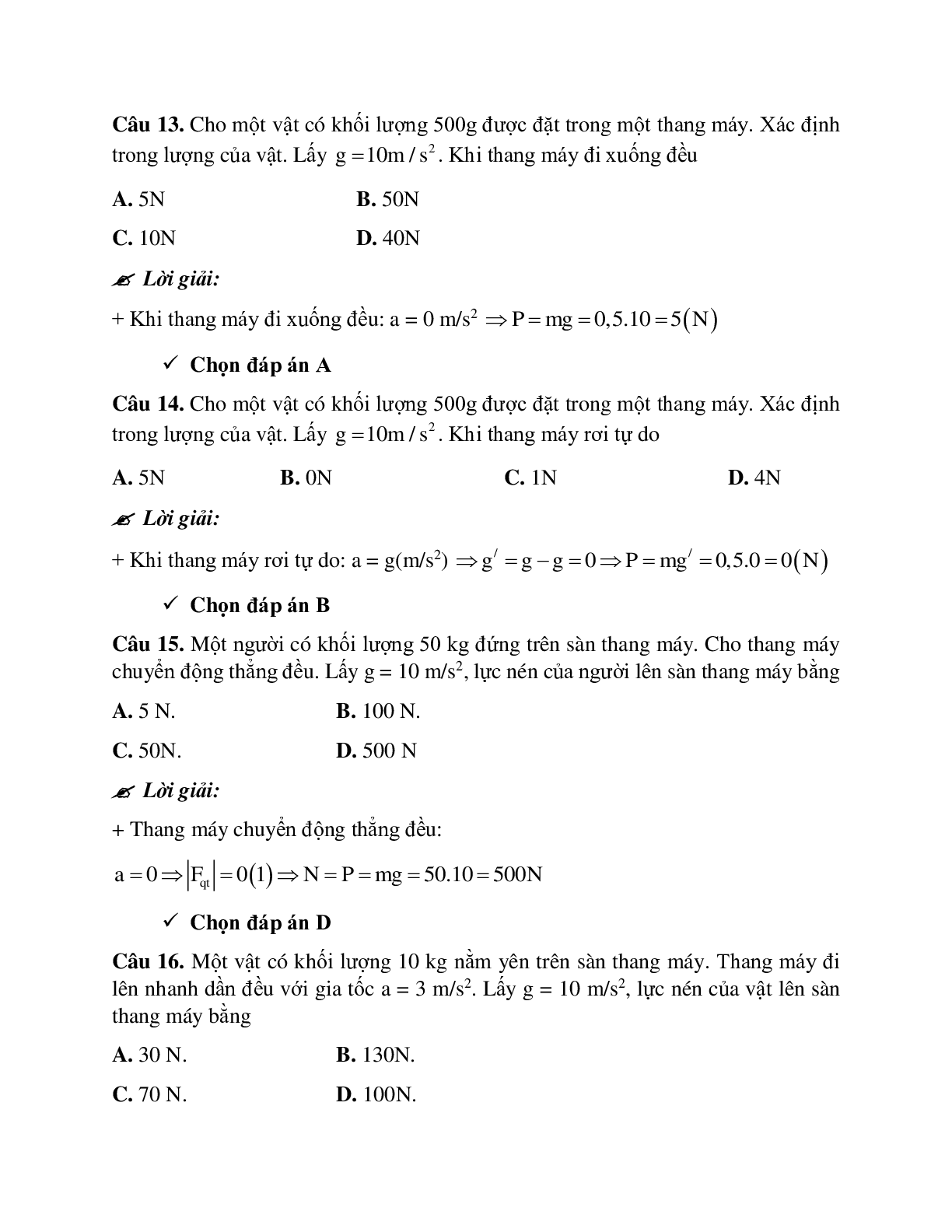 Phương pháp giải và bài tập về Bài toán đặt vật trong thang máy chọn lọc (trang 8)