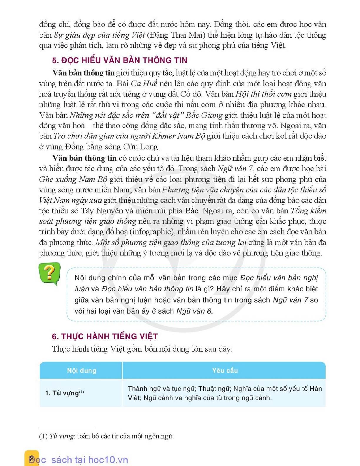 Ngữ văn lớp 7 tập 1 Cánh diều pdf (trang 9)