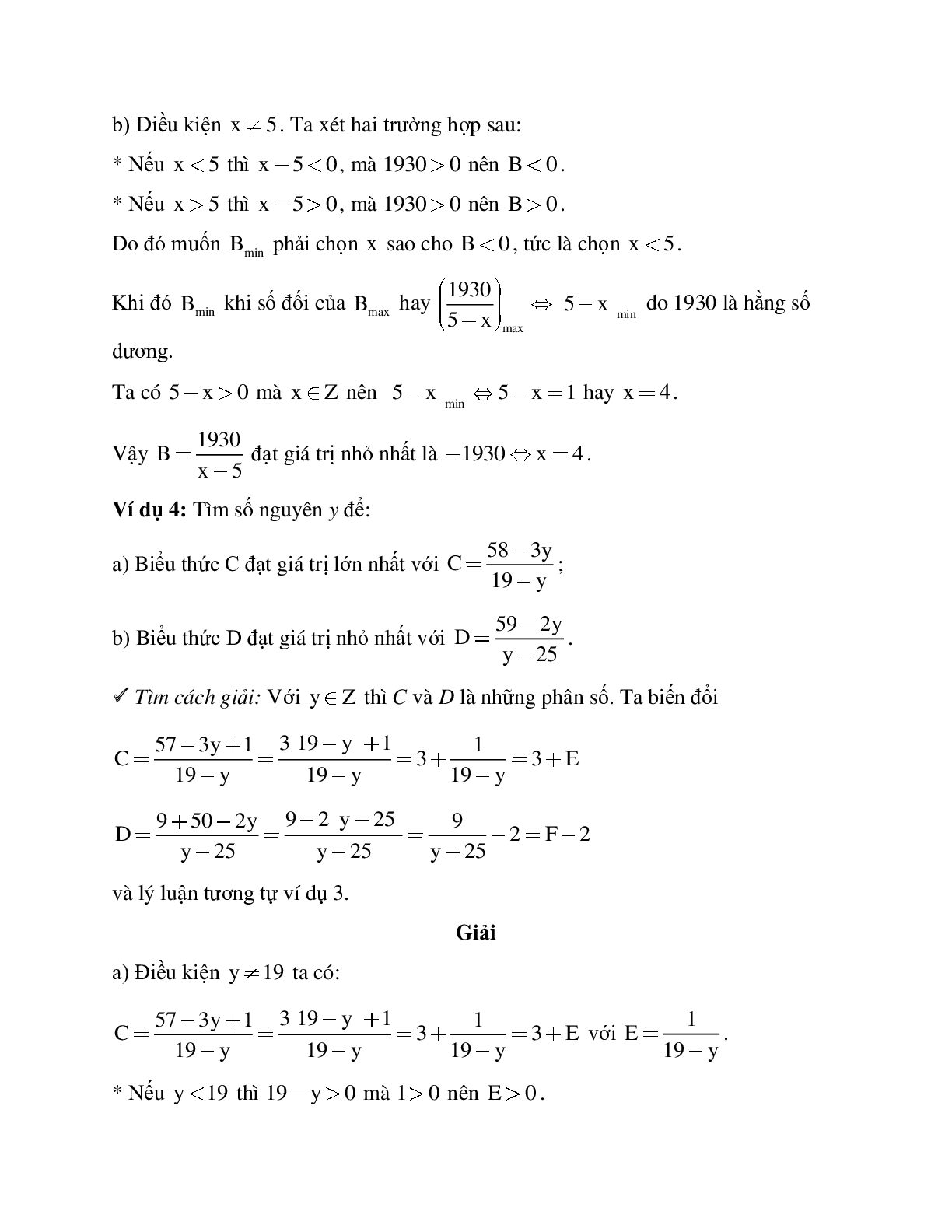 Hệ thống bài tập về Giá trị lớn nhất - Giá trị nhỏ nhất của một biểu thức đại số có lời giải (trang 5)
