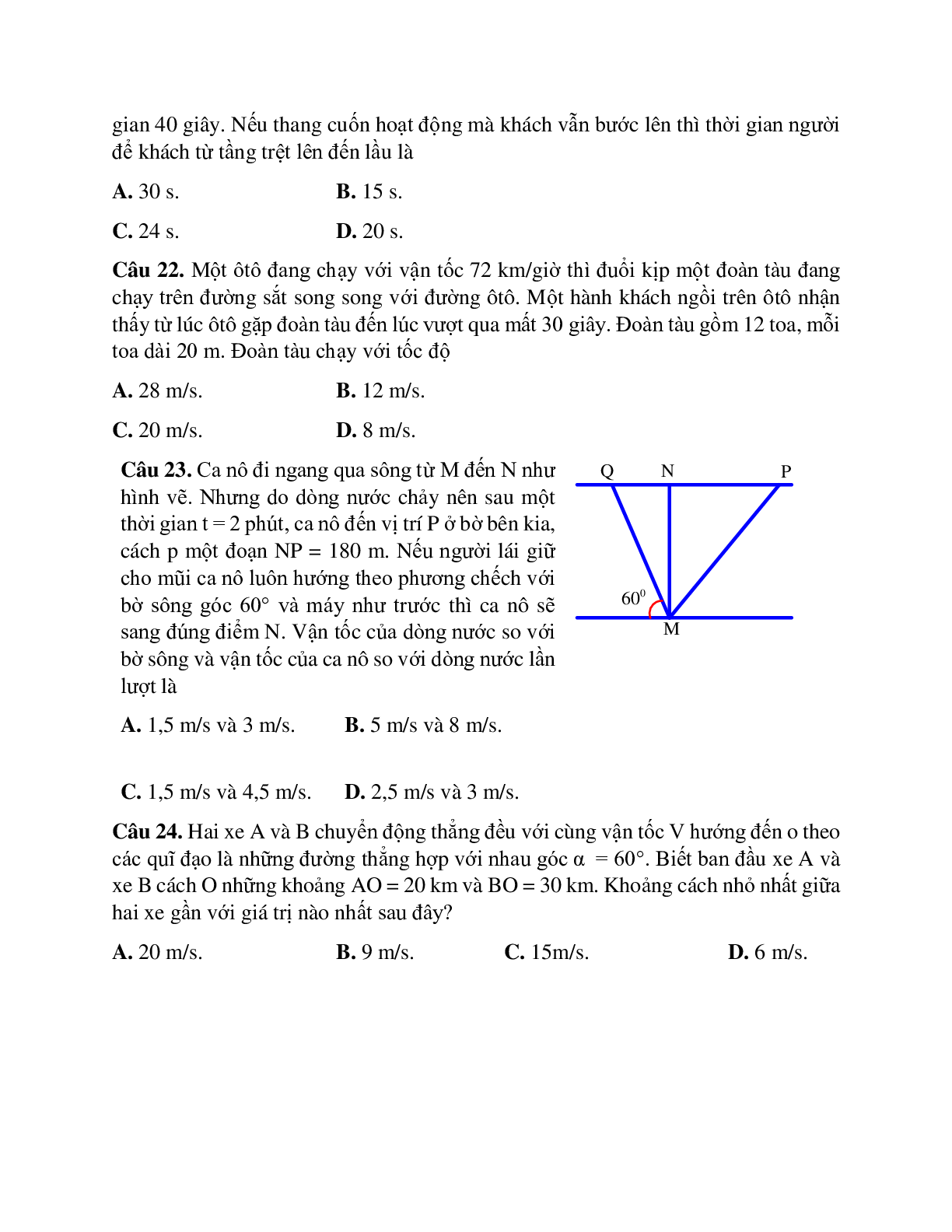 Bài tập về tính tương đối của chuyển động có đáp án (trang 8)