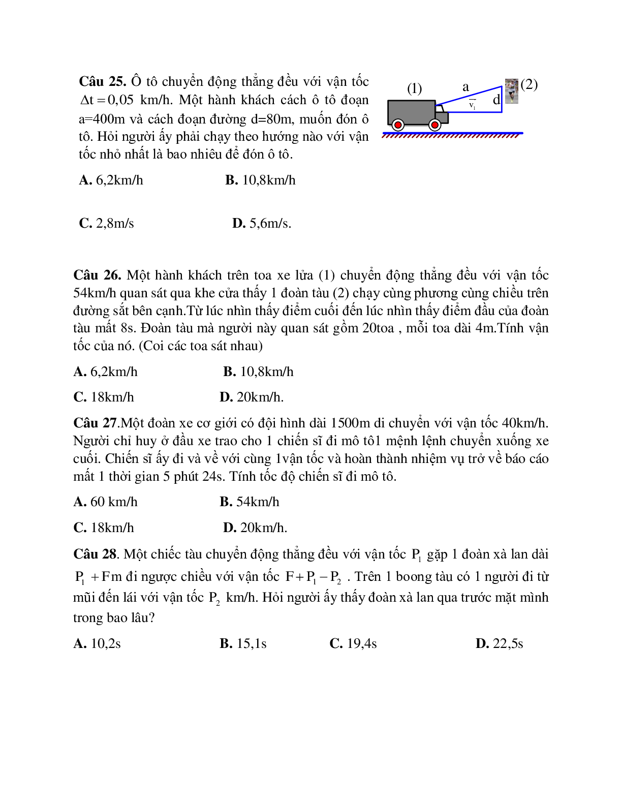 Bài tập về tính tương đối của chuyển động có đáp án (trang 9)