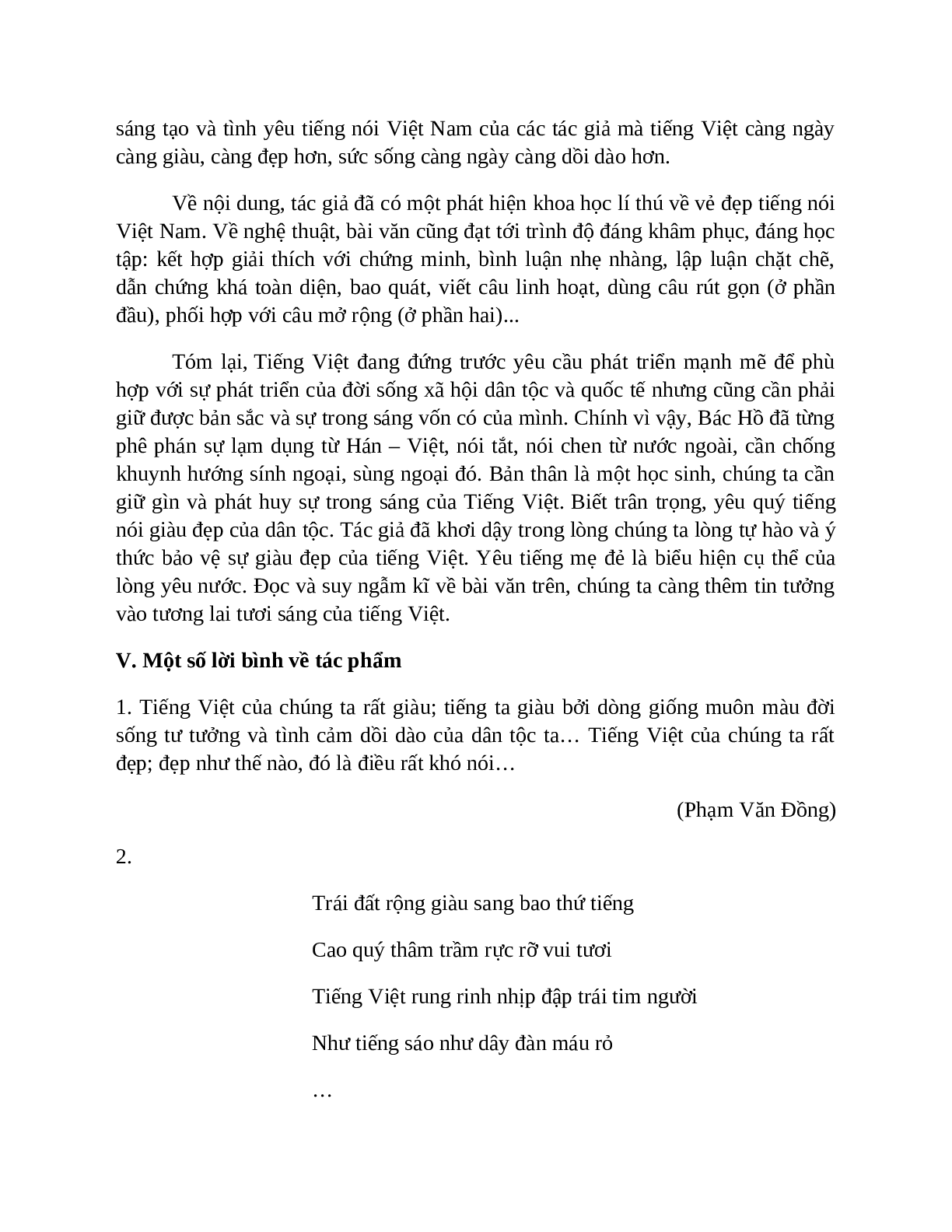 Sơ đồ tư duy bài Sự giàu đẹp của Tiếng Việt dễ nhớ, ngắn nhất - Ngữ văn lớp 7 (trang 8)
