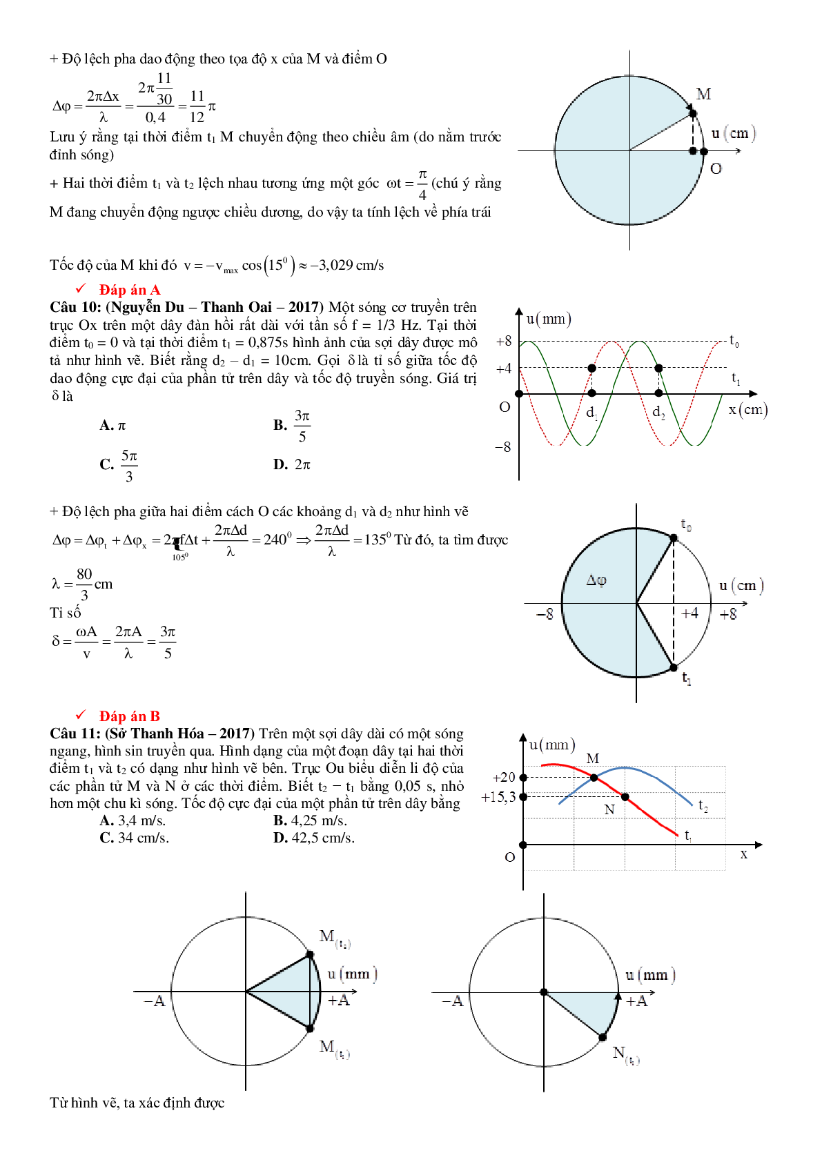 Lý thuyết, bài tập Đồ thị sóng cơ có đáp án (trang 4)