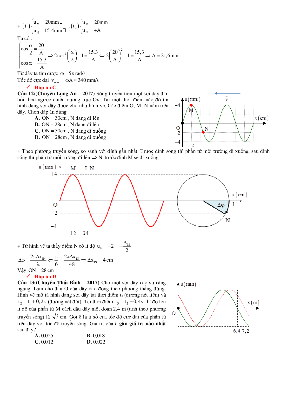 Lý thuyết, bài tập Đồ thị sóng cơ có đáp án (trang 5)
