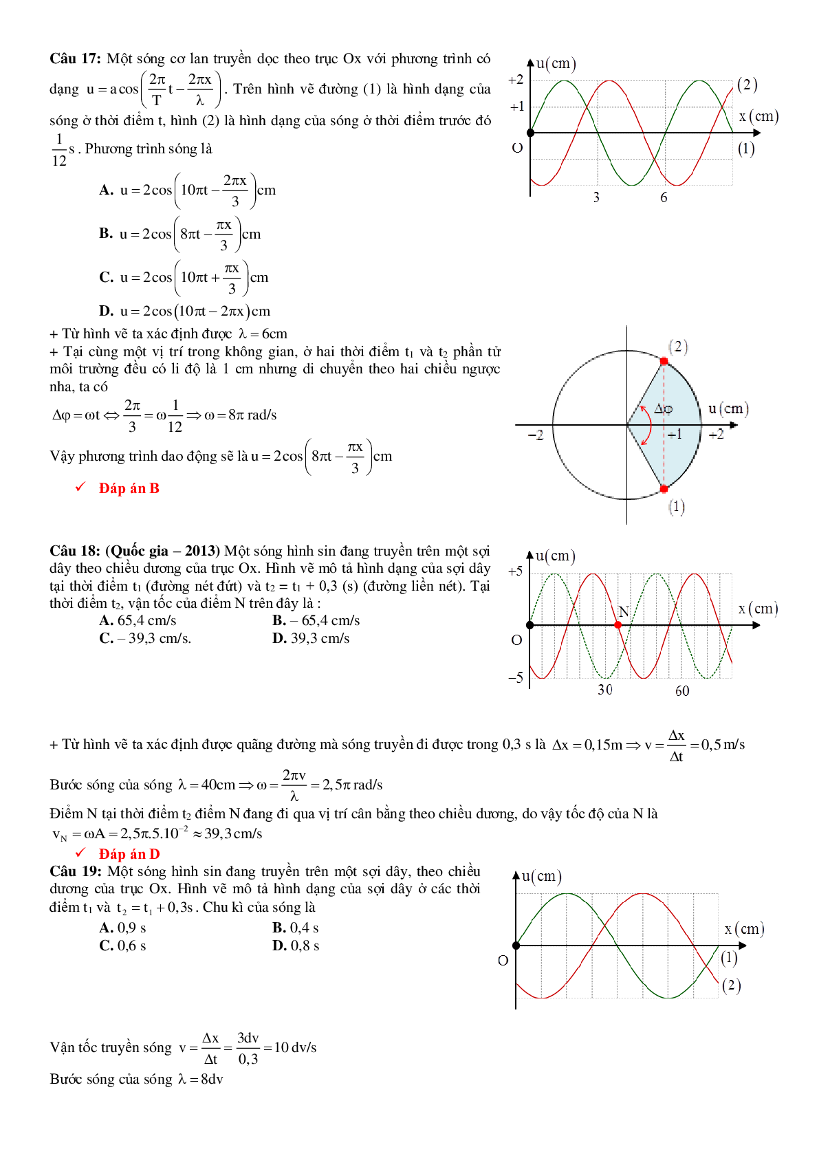 Lý thuyết, bài tập Đồ thị sóng cơ có đáp án (trang 8)