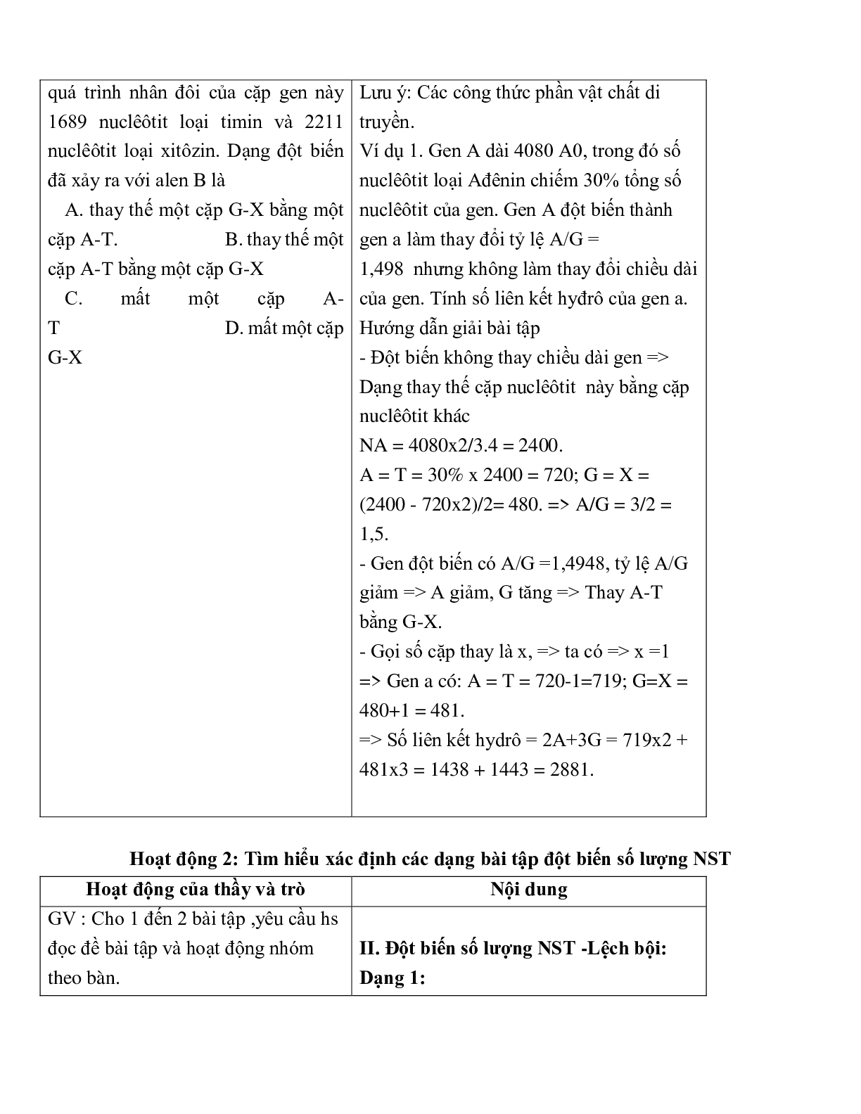 Giáo án Sinh học 12 Bài 14: Thực hành: Lai giống mới nhất - CV5512 (trang 3)