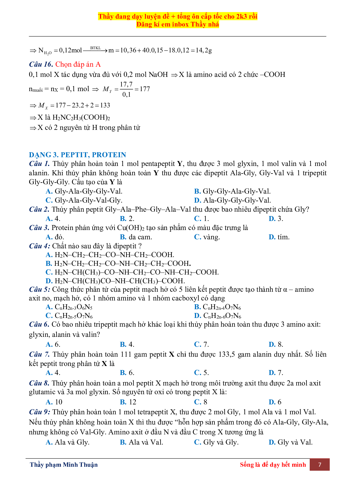 Tổng Hợp Lý Thuyết Chương 3 Môn Hóa Học Lớp 12 (trang 7)