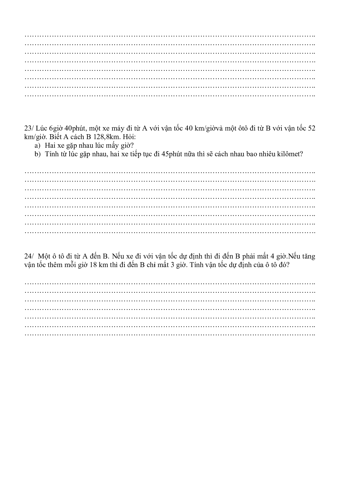 24 bài toán chuyển động môn Toán lớp 5 (trang 6)