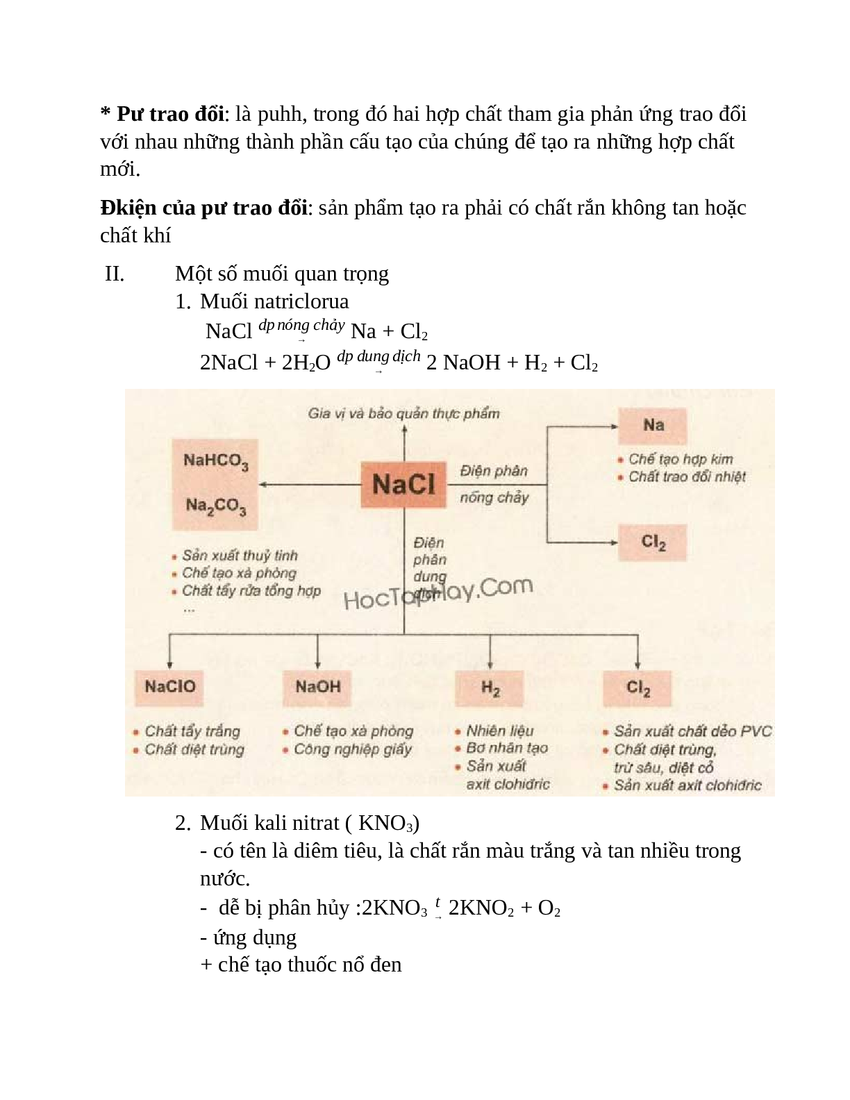 Lý thuyết, bài tập về tính chất của muối và kim loại có đáp án (trang 2)