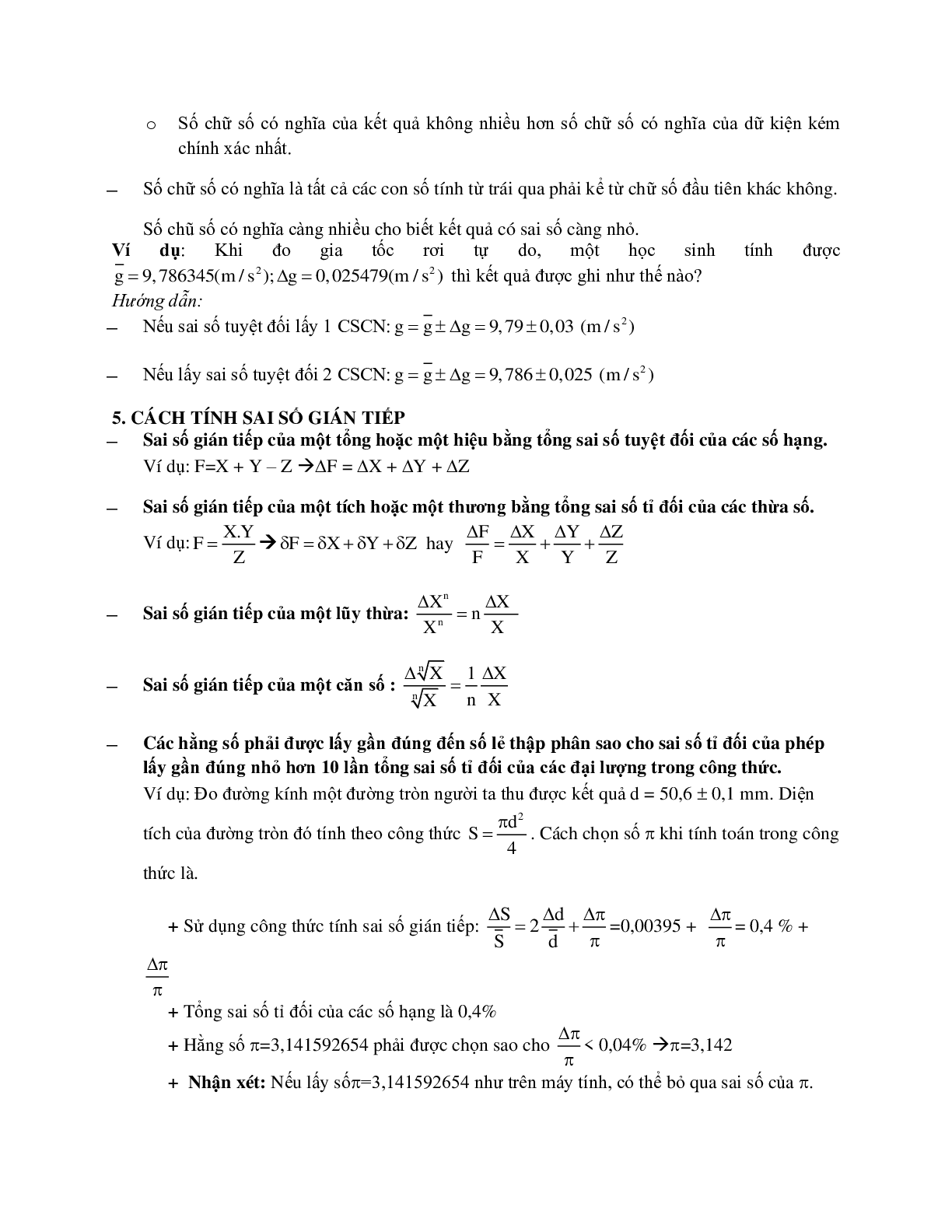 Dạng bài trắc nghiệm sai số trong thí nghiệm thực hành có đáp án môn Vật lý lớp 12 (trang 3)