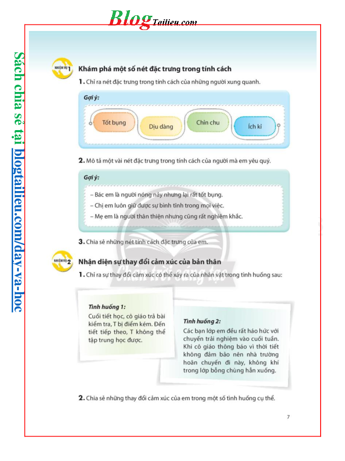 Hoạt động trải nghiệm, hướng nghiệp bản 1 lớp 8 Chân trời sáng tạo pdf (trang 7)