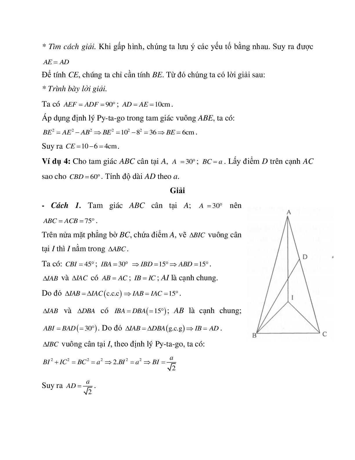 Những bài tập điển hình về Định lý Pi-ta-go trong tam giác vuông có lời giải (trang 4)