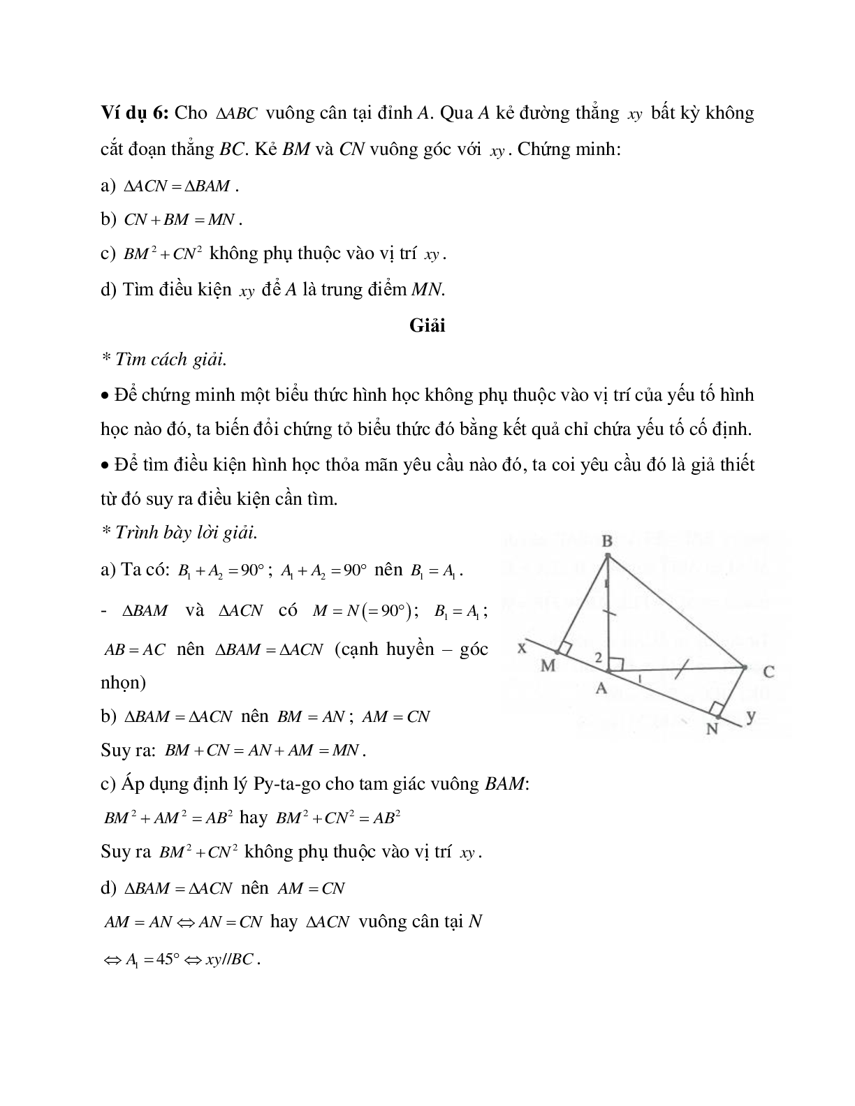 Những bài tập điển hình về Định lý Pi-ta-go trong tam giác vuông có lời giải (trang 6)