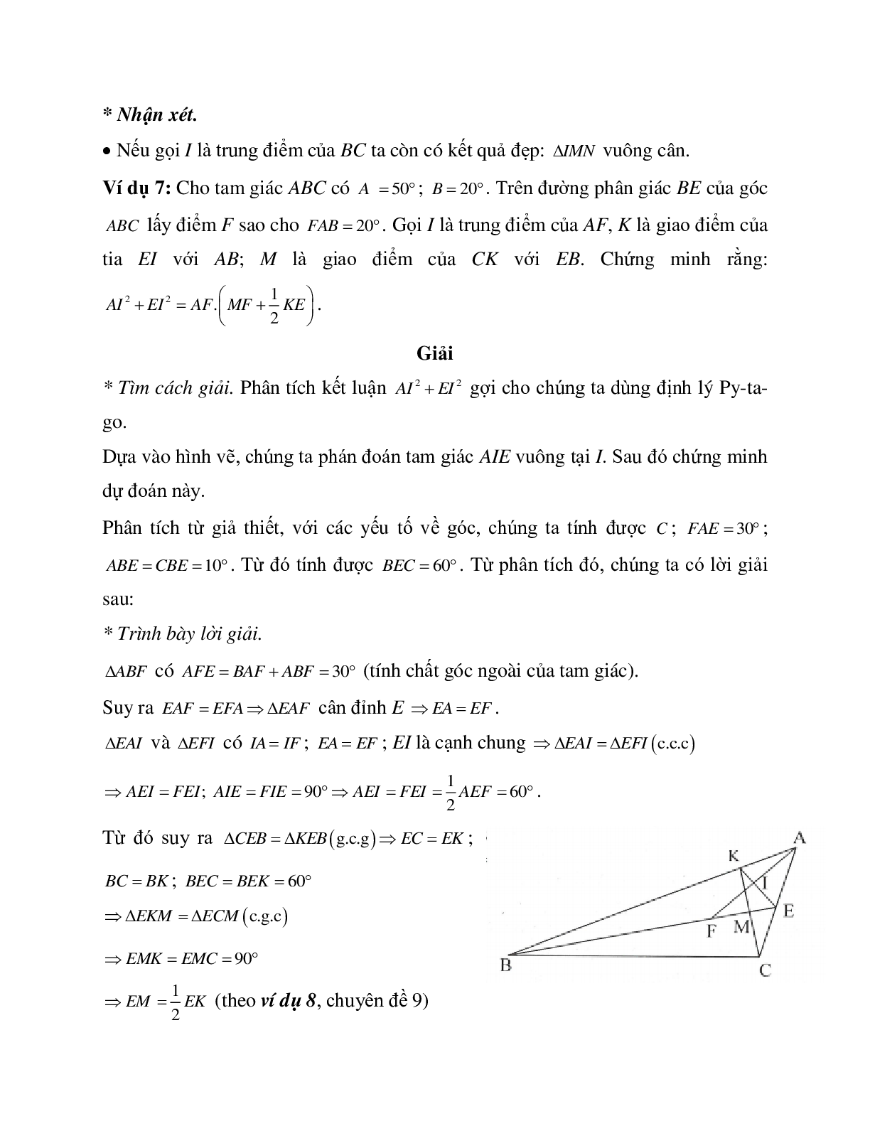 Những bài tập điển hình về Định lý Pi-ta-go trong tam giác vuông có lời giải (trang 7)