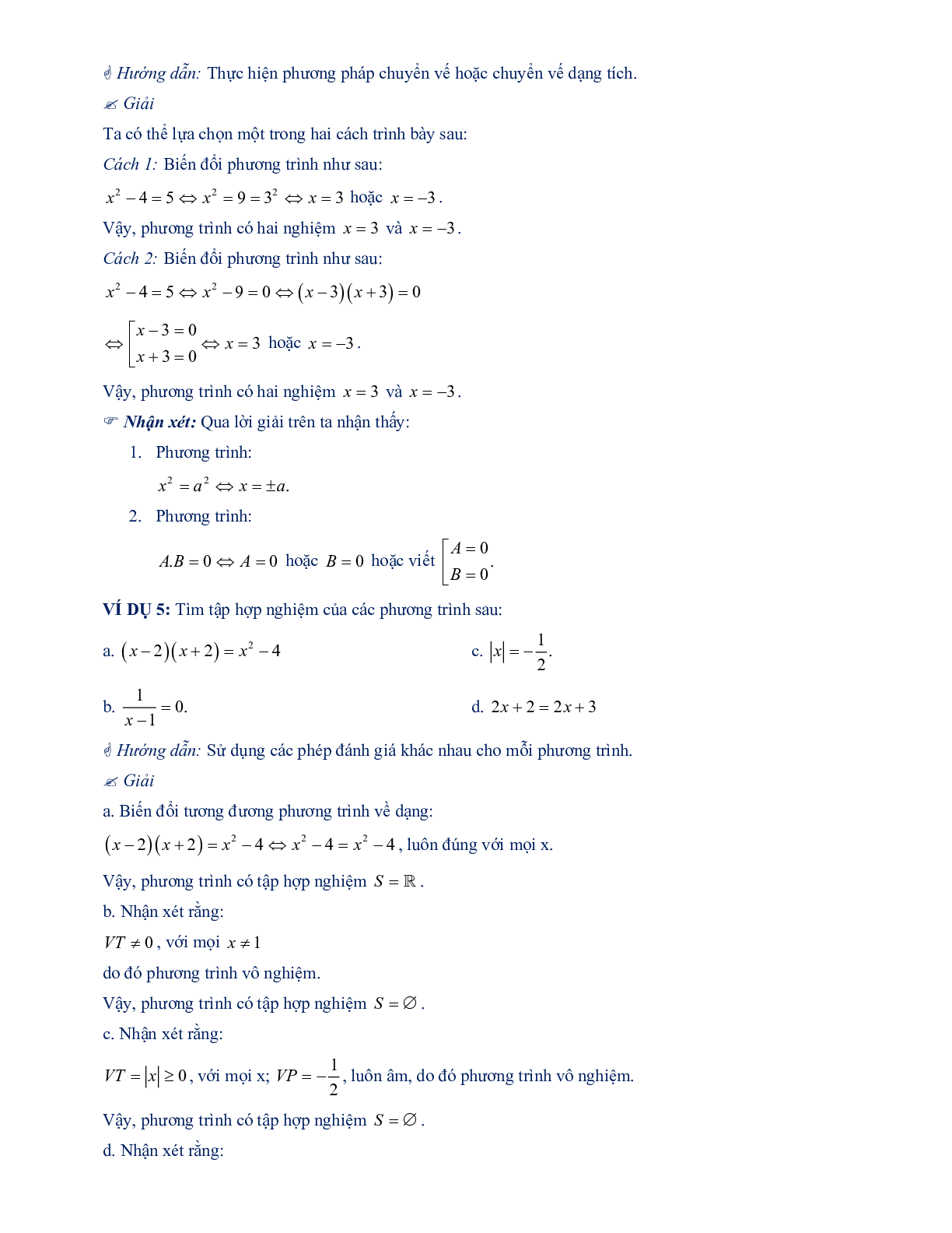 Chuyên đề mở đầu về phương trình (trang 5)