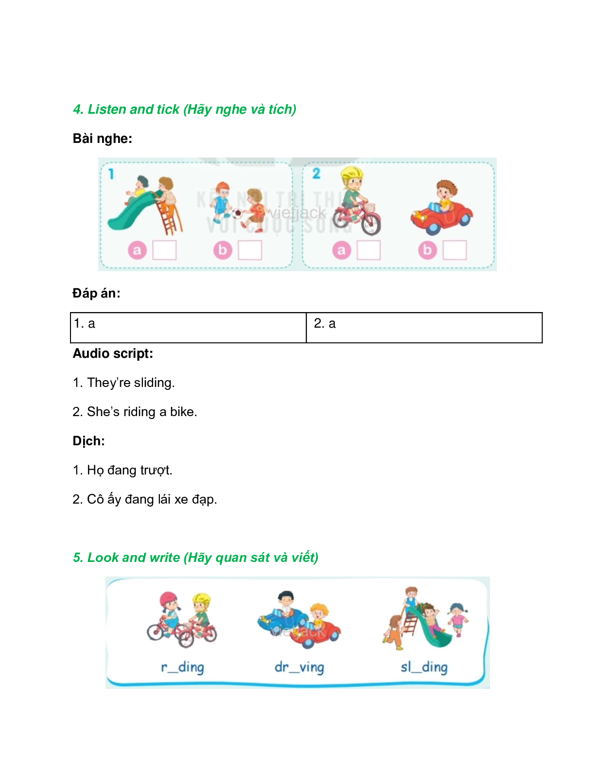 Tiếng Anh lớp 2 Unit 11 Lesson 2 trang 49 – Kết nối tri thức (trang 2)