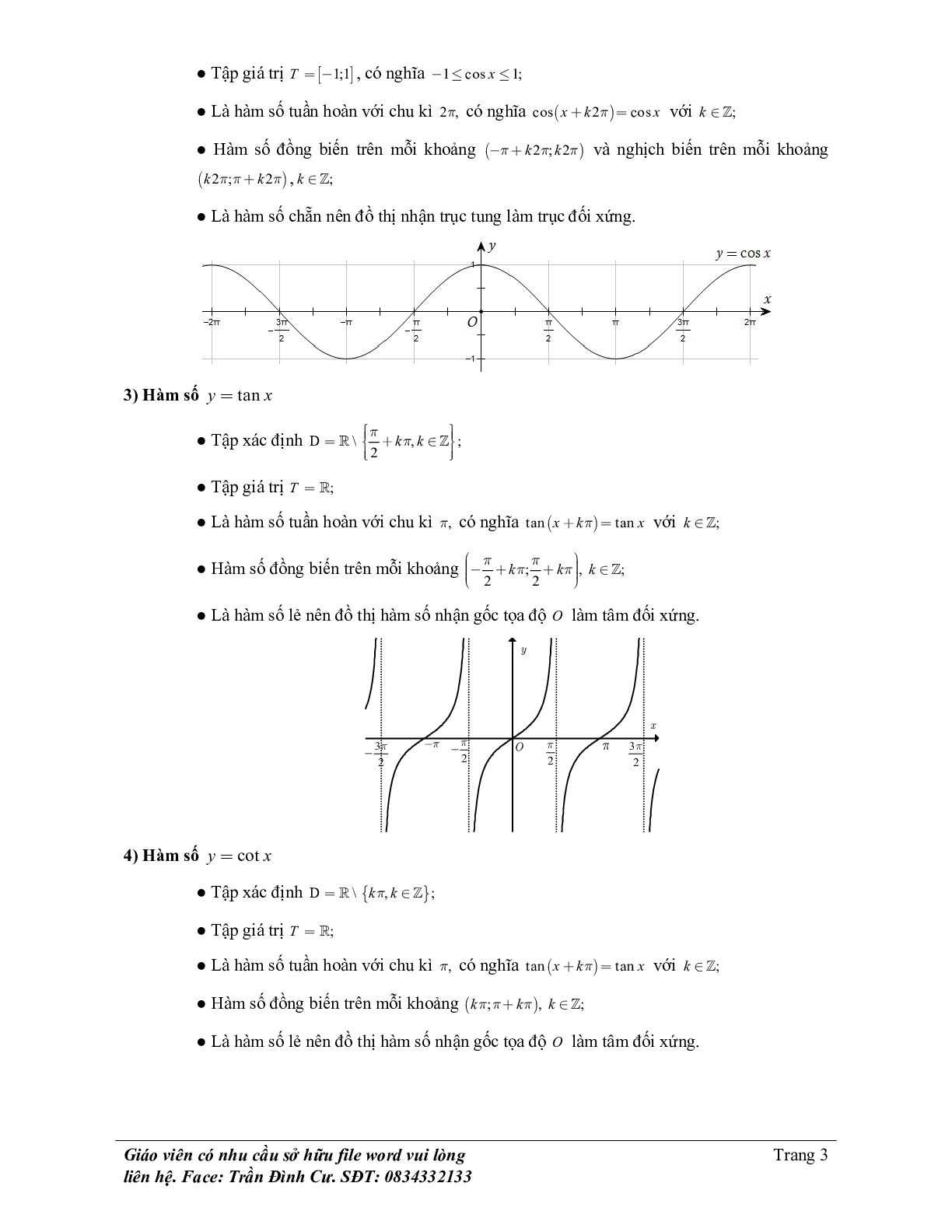 Phân loại và phương pháp giải bài tập hàm số lượng giác và phương trình lượng giác (trang 3)