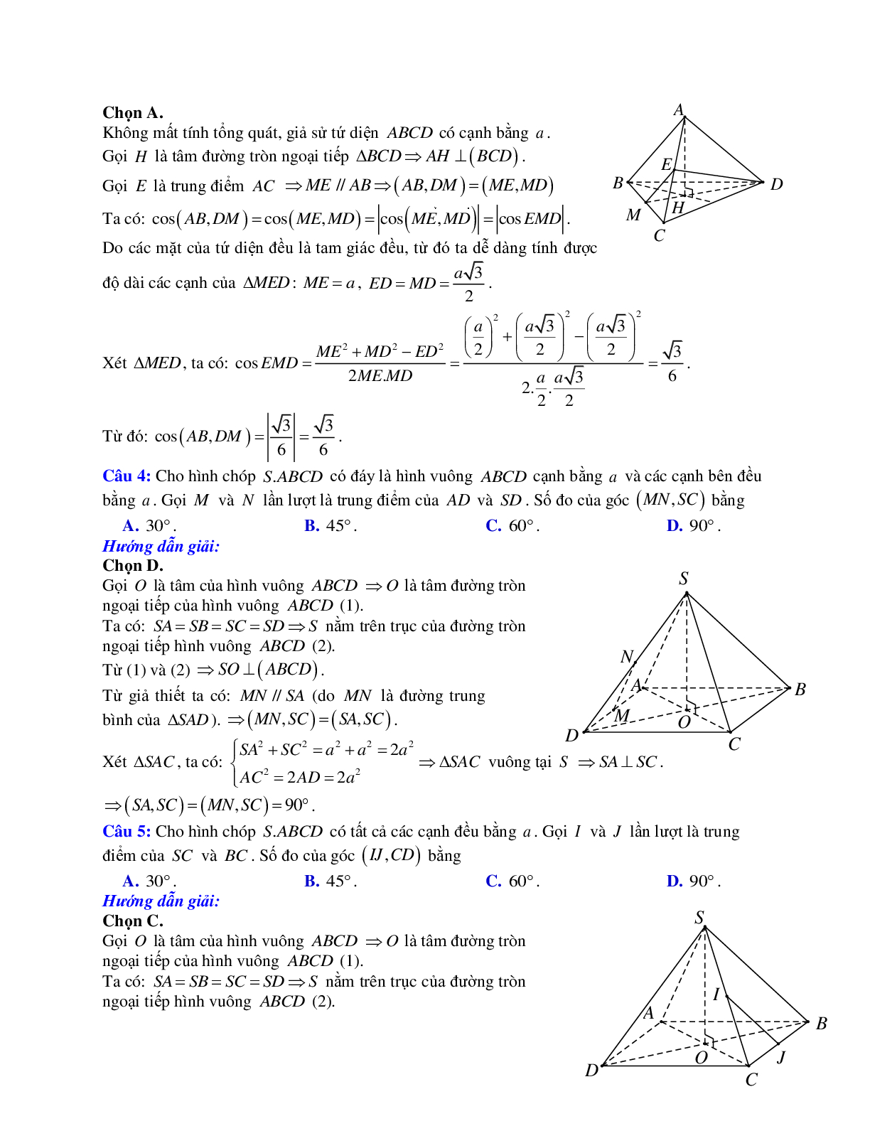 Phương pháp giải và bài tập về Cách tính góc giữa hai đường thẳng (trang 3)