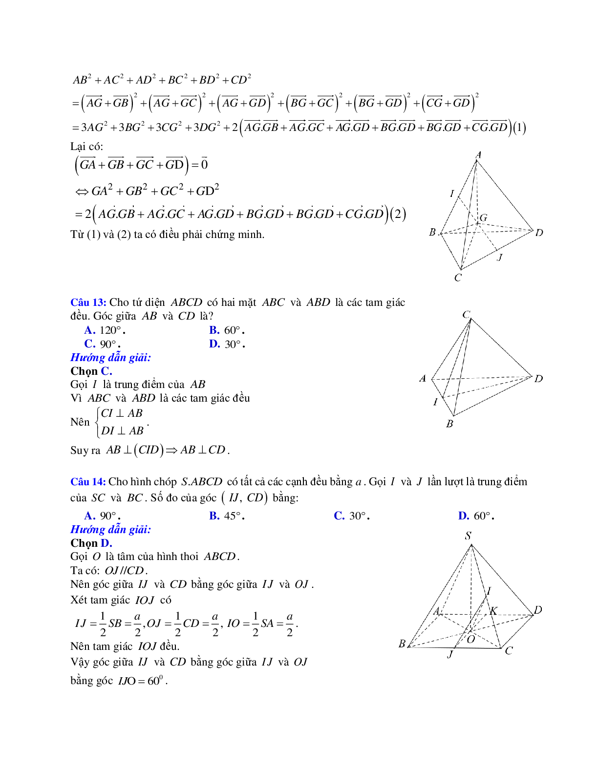 Phương pháp giải và bài tập về Cách tính góc giữa hai đường thẳng (trang 6)