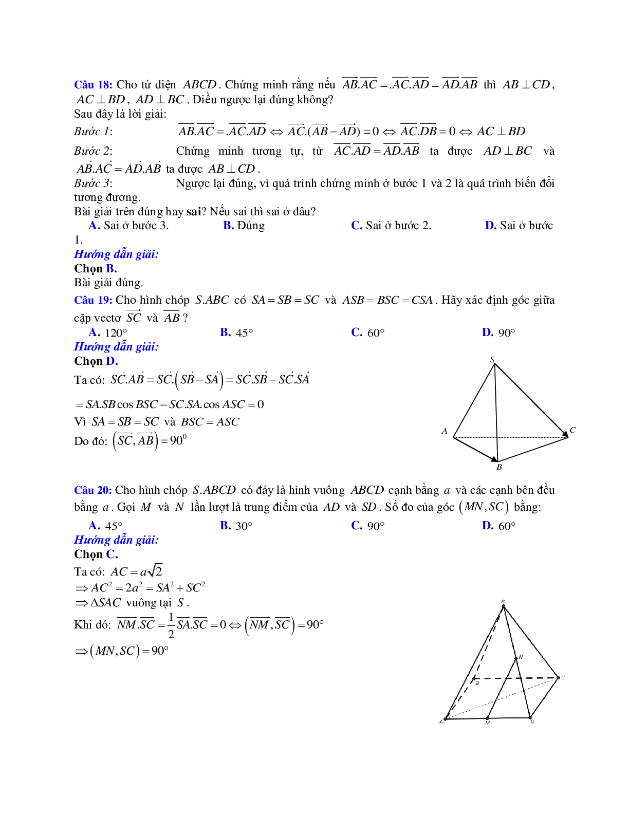Phương pháp giải và bài tập về Cách tính góc giữa hai đường thẳng (trang 8)