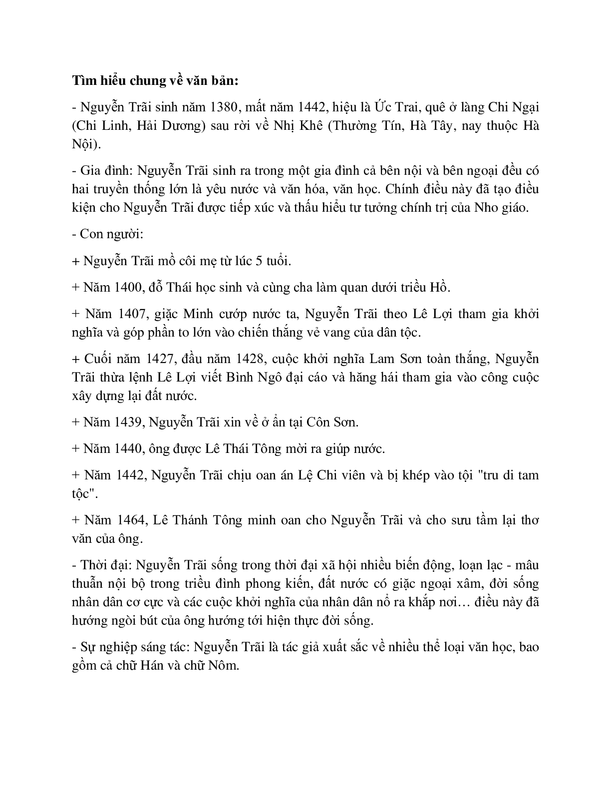 Đại cáo bình Ngô (Tác giả Nguyễn Trãi) – Ngữ văn lớp 10 (trang 3)