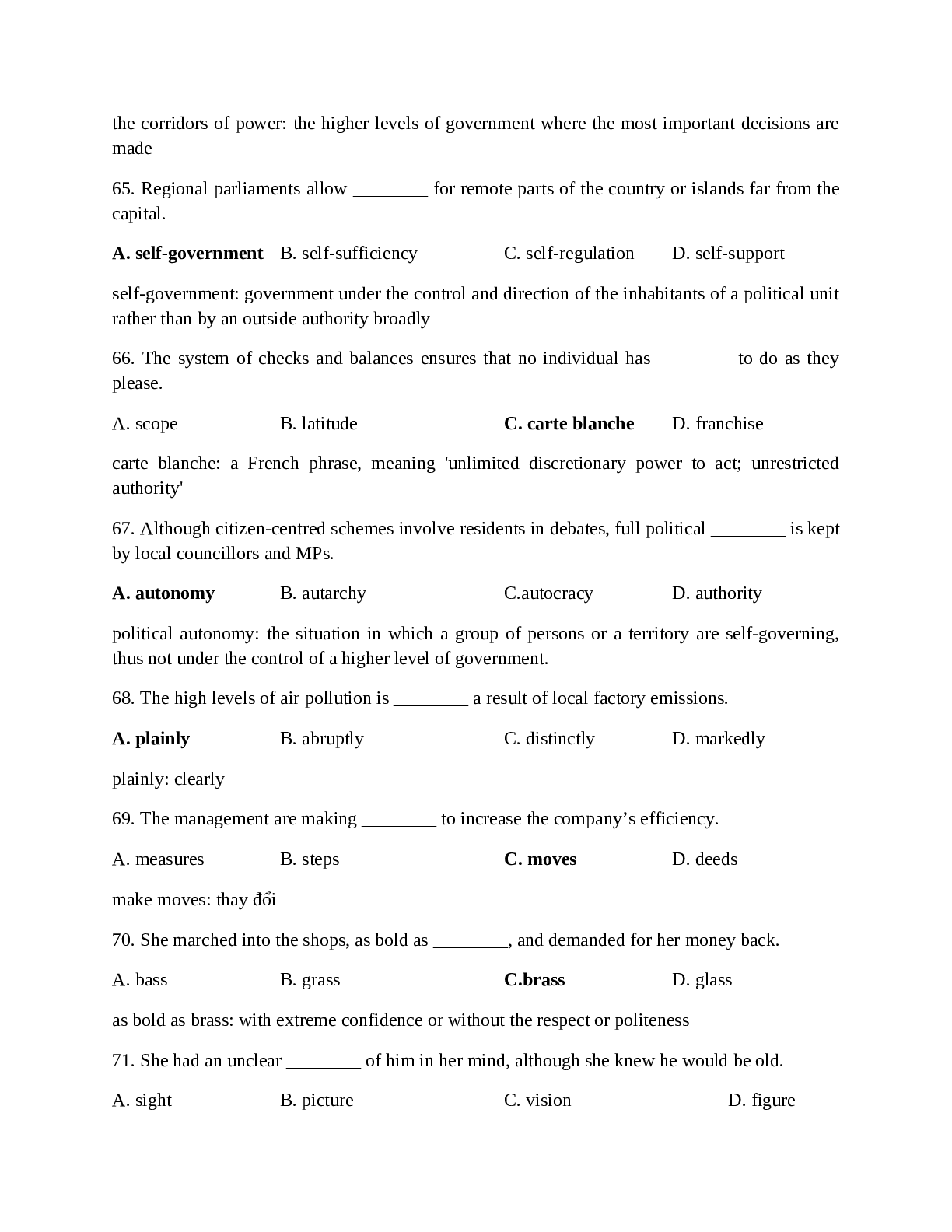 105 câu hỏi trắc nghiệm Tiếng Anh lớp 12 có đáp án và lời giải chi tiết 2023 (trang 10)