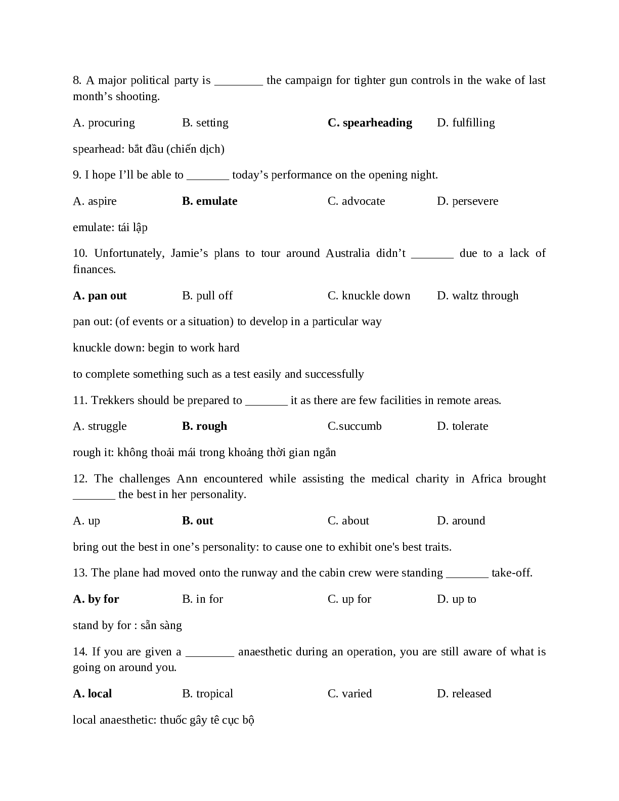 105 câu hỏi trắc nghiệm Tiếng Anh lớp 12 có đáp án và lời giải chi tiết 2023 (trang 2)