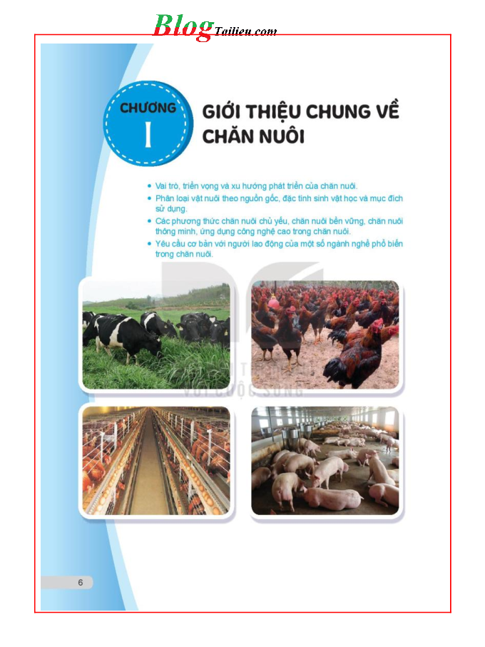 Công nghệ lớp 11 Công nghệ chăn nuôi Kết nối tri thức pdf (trang 6)