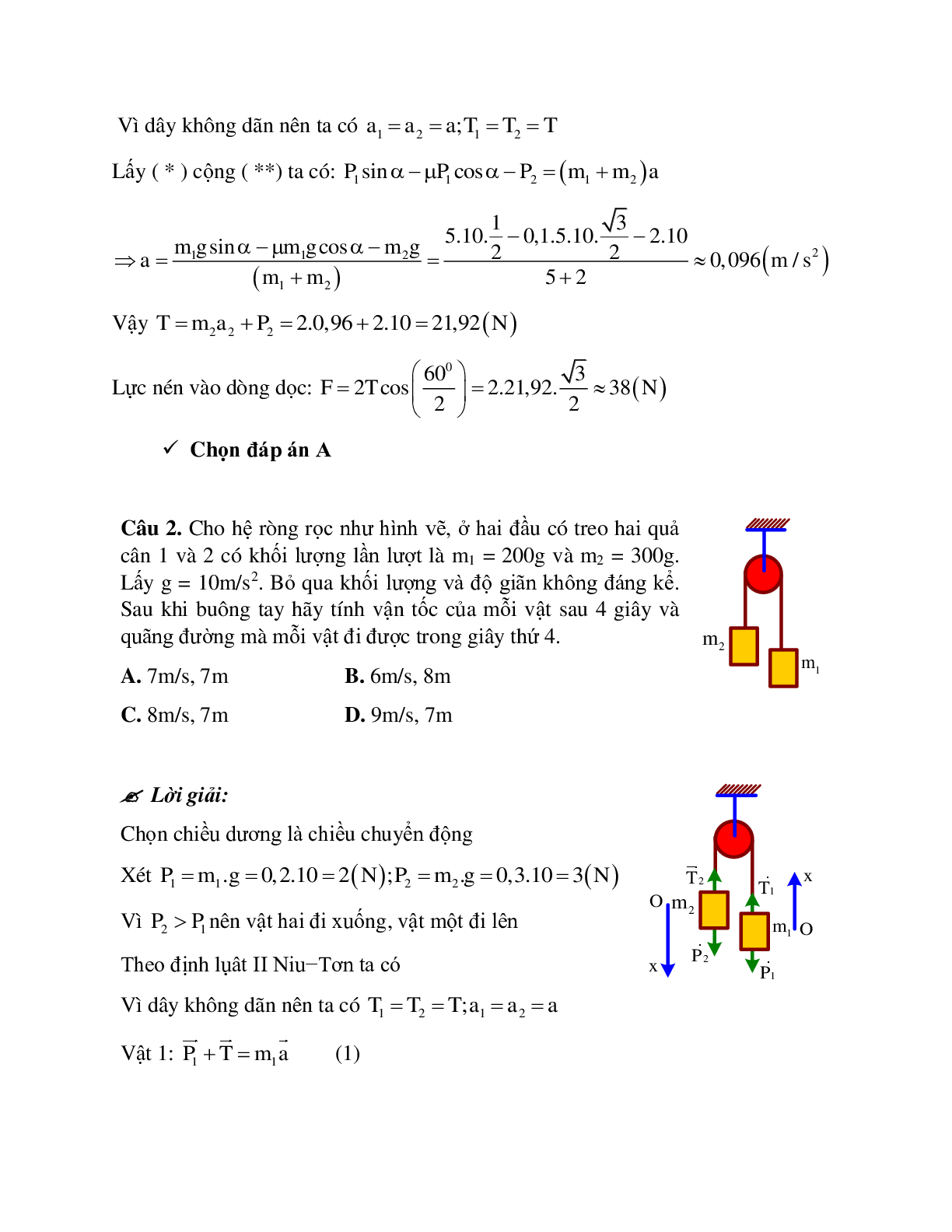 Phương pháp giải và bài tập về Các bài toán chuyển động của hệ vật chọn lọc (trang 4)