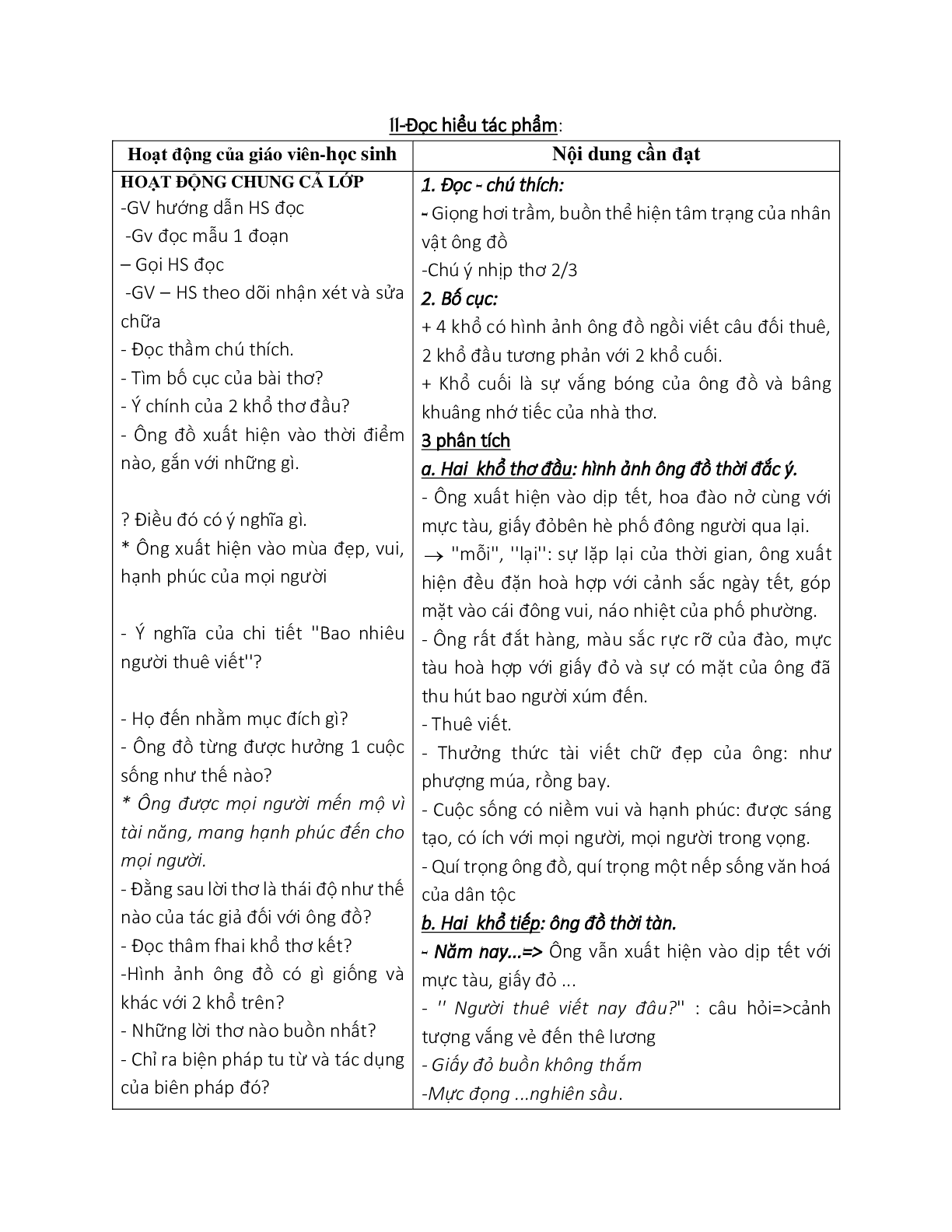 Giáo án ngữ văn lớp 8 Tuần 17 Tiết 64: Ông đồ (trang 3)