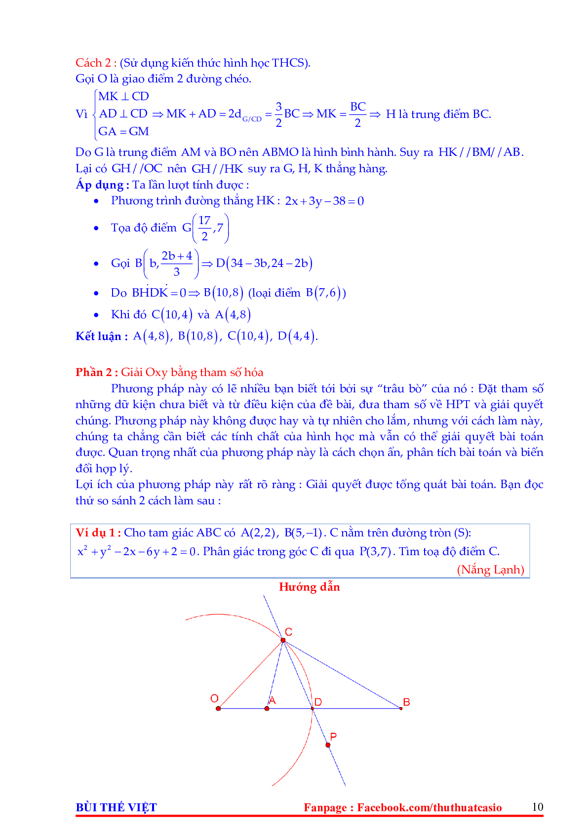 Một số phương pháp giải bài toán hình học tọa độ phẳng Oxy (trang 10)