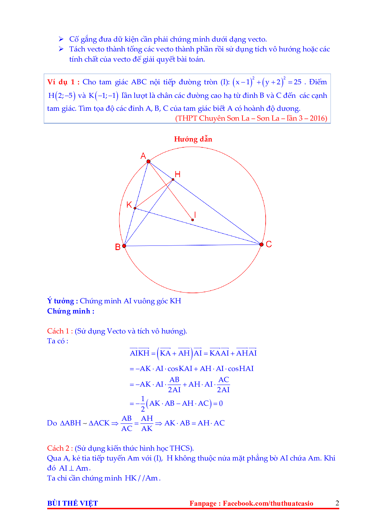 Một số phương pháp giải bài toán hình học tọa độ phẳng Oxy (trang 2)