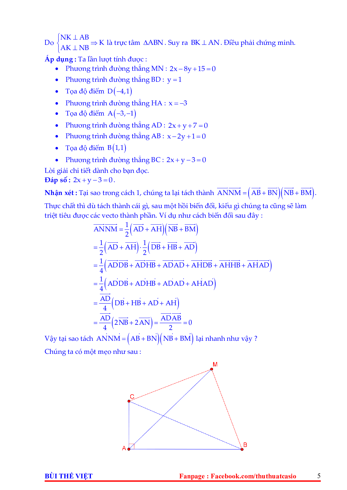 Một số phương pháp giải bài toán hình học tọa độ phẳng Oxy (trang 5)