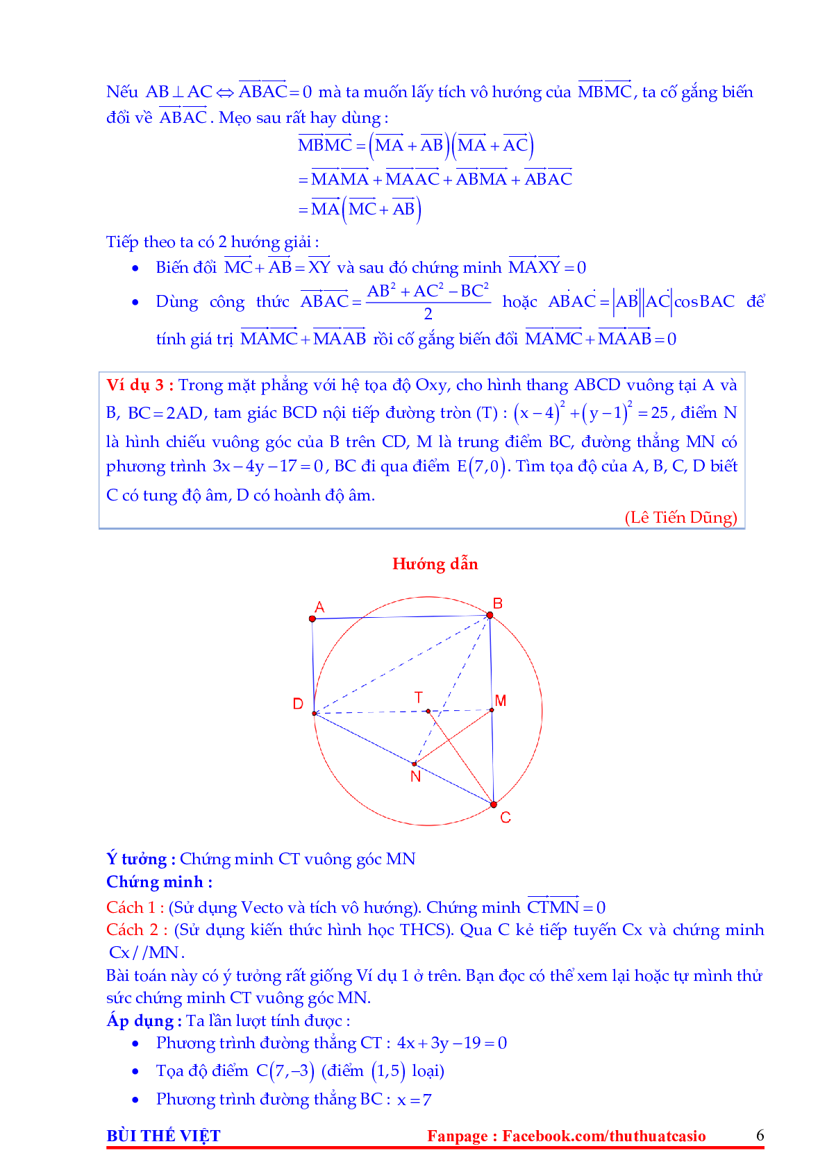 Một số phương pháp giải bài toán hình học tọa độ phẳng Oxy (trang 6)