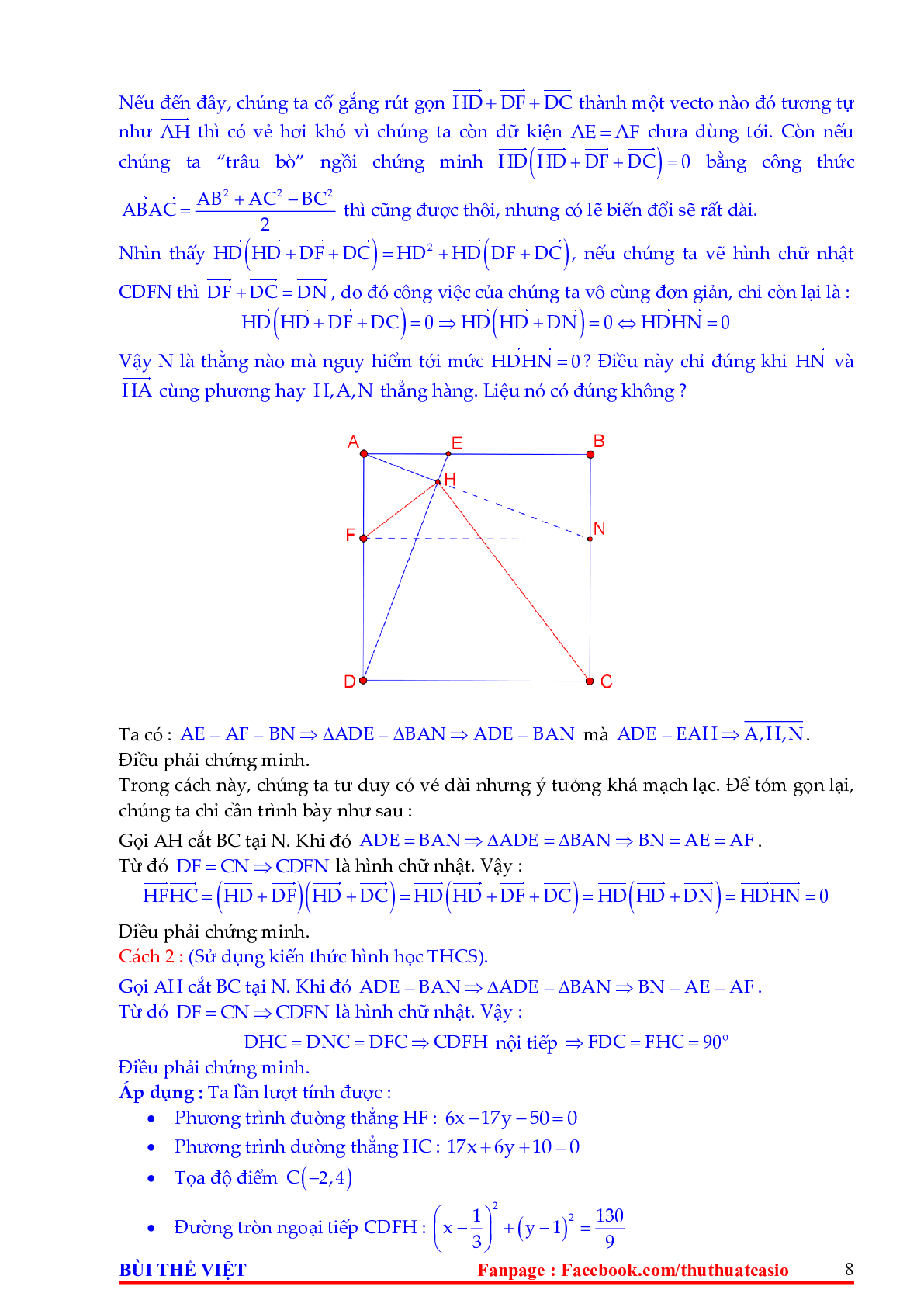 Một số phương pháp giải bài toán hình học tọa độ phẳng Oxy (trang 8)