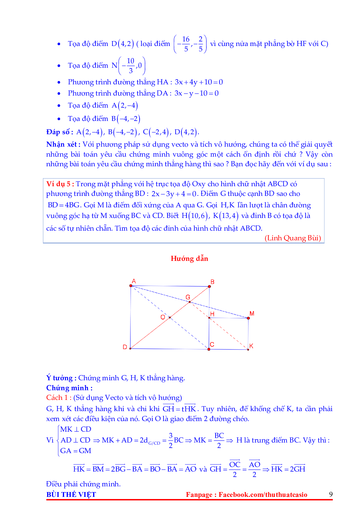 Một số phương pháp giải bài toán hình học tọa độ phẳng Oxy (trang 9)