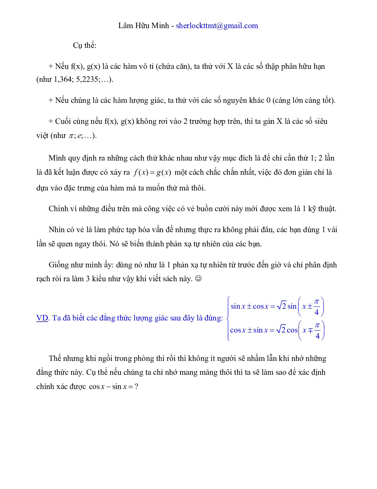 Công phá đề thi THPT QG môn Toán bằng kỹ thuật Casio (trang 10)