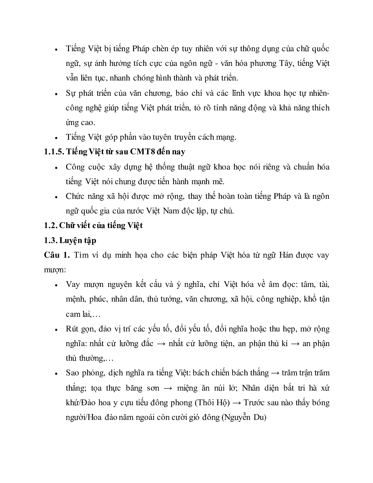 Soạn bài Khái quát lịch sử Tiếng Việt - ngắn nhất Soạn văn 10 (trang 2)