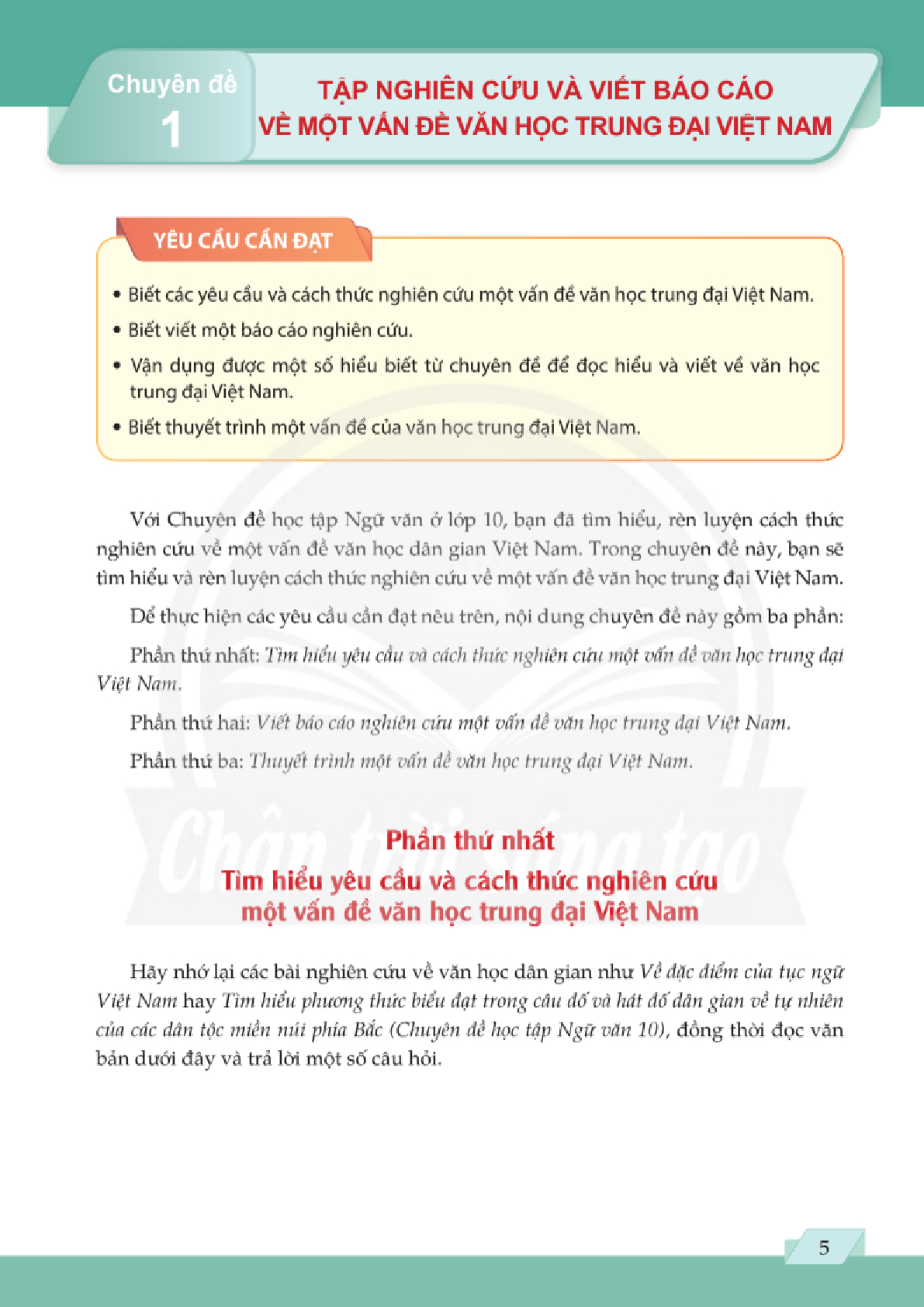 Chuyên đề học tập Ngữ văn 11 Chân trời sáng tạo pdf (trang 7)