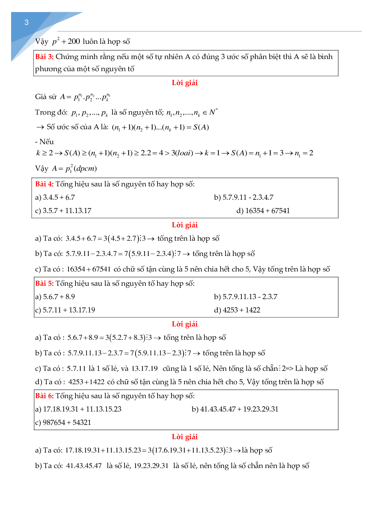 Chuyên đề số nguyên tố, hợp số (trang 3)